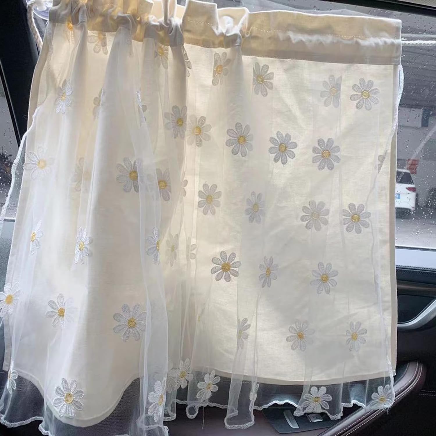 Flower Edge Auto Window Screens Car Sun Protections Curtain Vehicle Blockers Lightweight for Vehicles Car Window Curtain