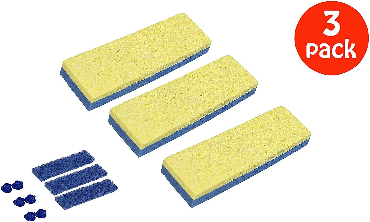 Quickie Automatic Sponge Mop Refill 3 pack