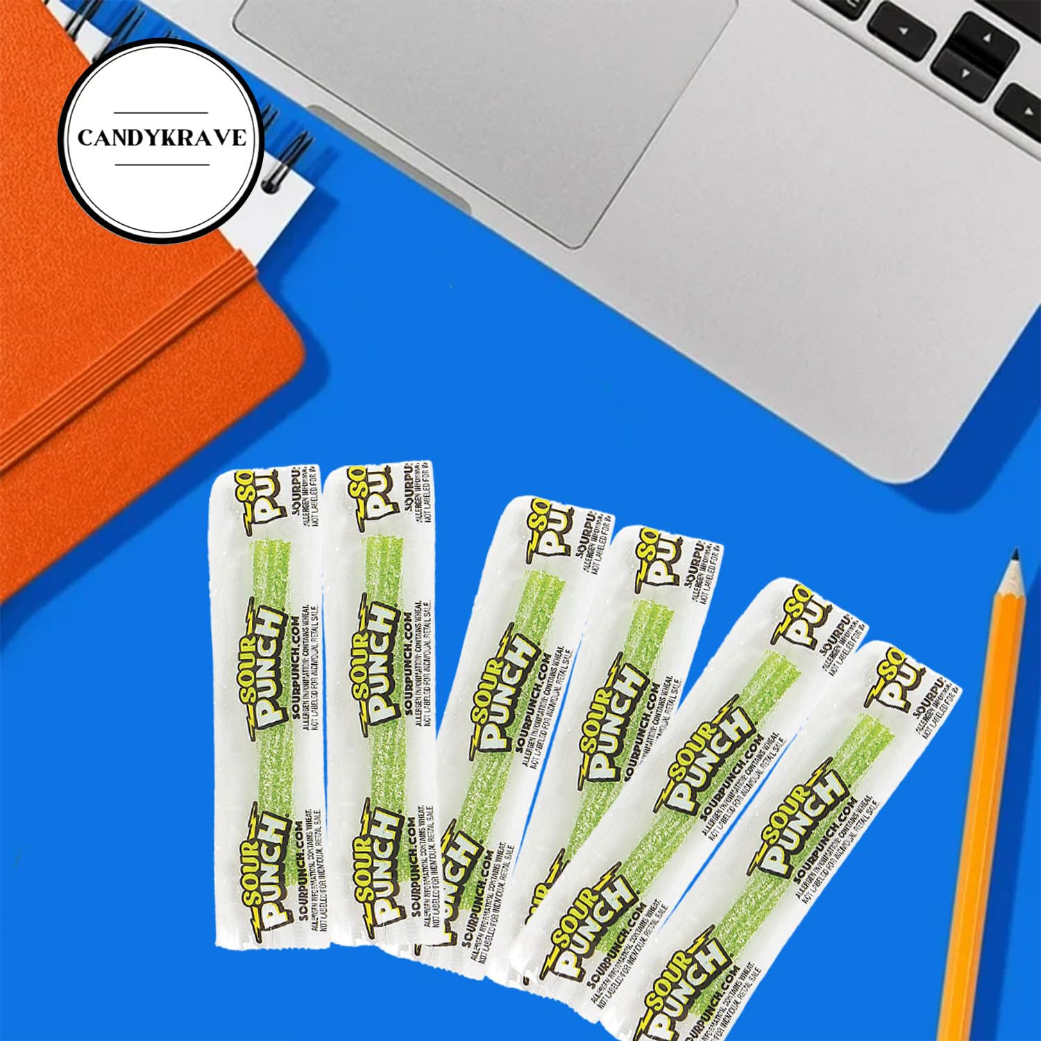 SourPunch Soft & Chewy Twists - Green Apple Flavor - 1 lbs Individually Wrapped Sweet & Sour Candy Pack - Delicious Gummy Candy for Pinata Stuffers, Movie Nights, Birthdays, Pantry & Baby Showers