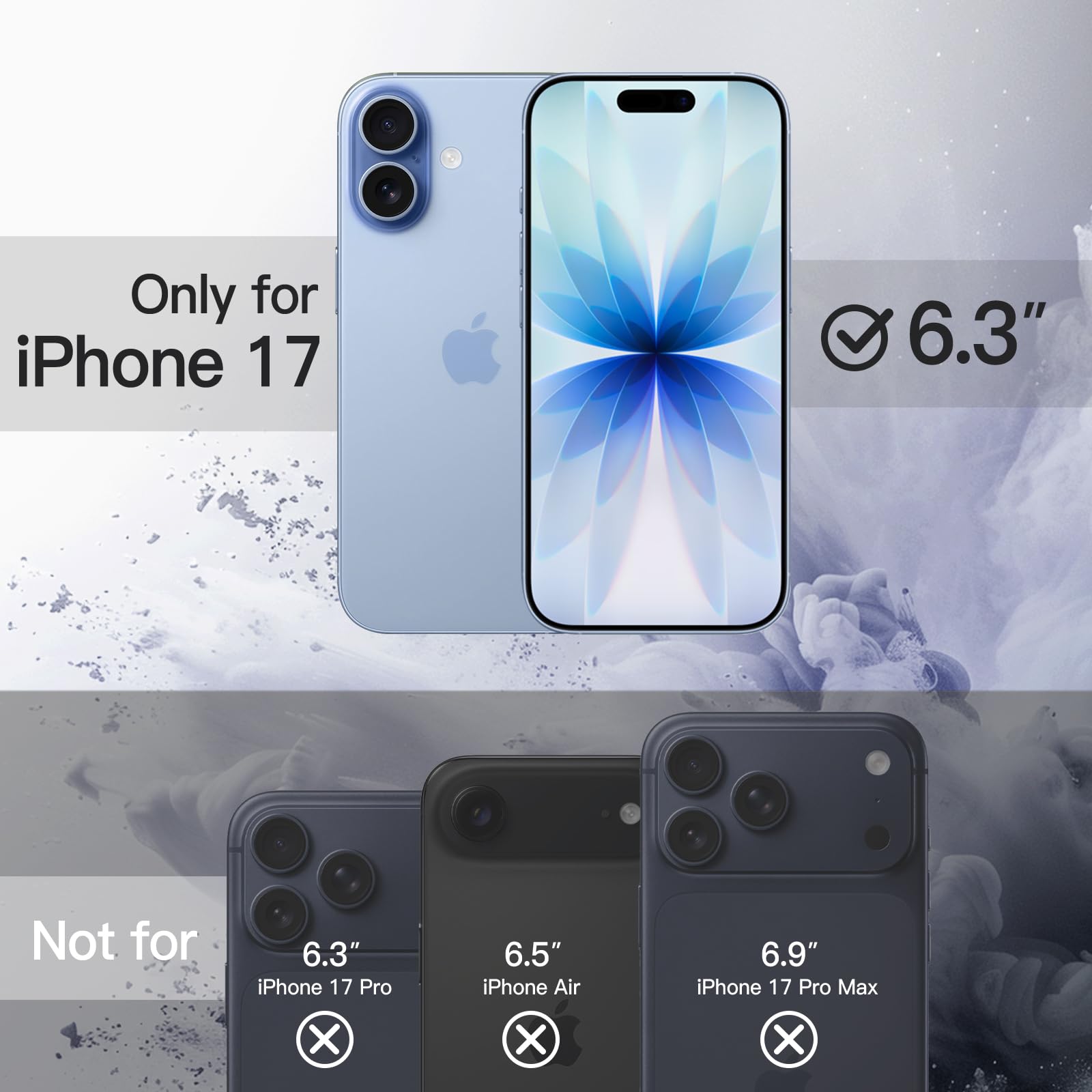 JETech Etui dla iPhone 17, Gołębi | Matowa Ramka TPU w Jednolitym Kolorze, Odporne na Zarysowania, Przezroczysta Tylna Obudowa Telefonu