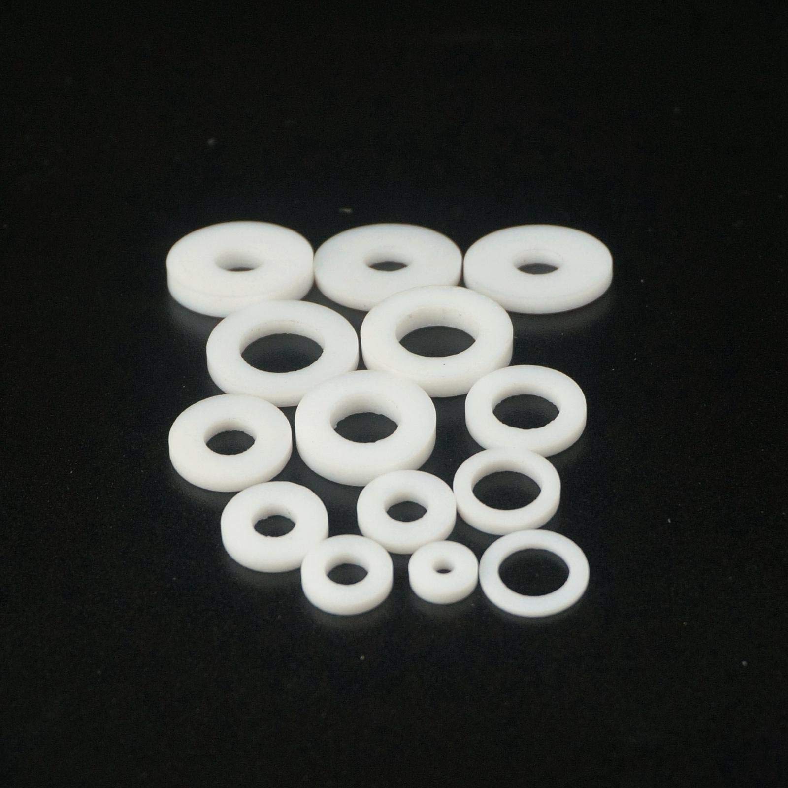 Junta de arandela plana de PTFE, 50 unidades, varios tamaños for manómetro(16x8x3mm)