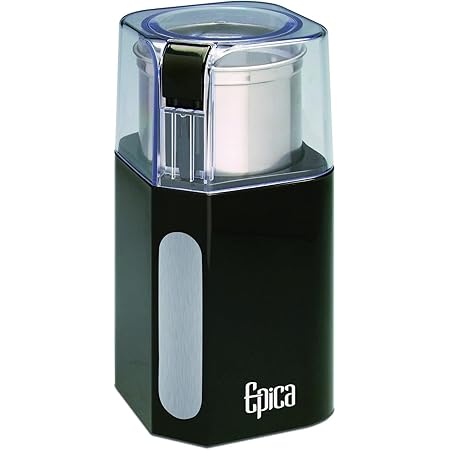 Epica Electric Coffee Grinder & Spice Grinder -Stainless Steel Blades and Removable Grinding Cup for Easy Pouring- Strongest Motor on the Market For Fastest and Most Efficient Grinding …