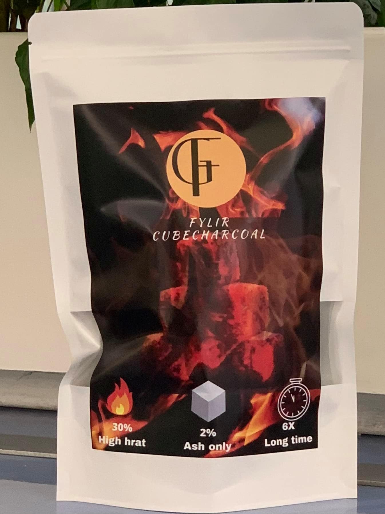 Cube Charcoal by Fylir,Instant Light,Charcoal Tablets,Slow Burning,Charcoal,Multipurpose Charcoal,coal, Coconut Shell Charcoal,Coal,Low Smoke,Long-Lasting,BBQ,Bakhoor,Incense,(40Pcs/Cube)