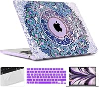 Vista 203 de TWOLSKOO for M4 MacBook Air 13.6 inch Case 2025-2022 Release M4 A3240 M3 A3113 M2 A2681, Plastic Hard Shell & Screen Protector & Keyboard Cover &