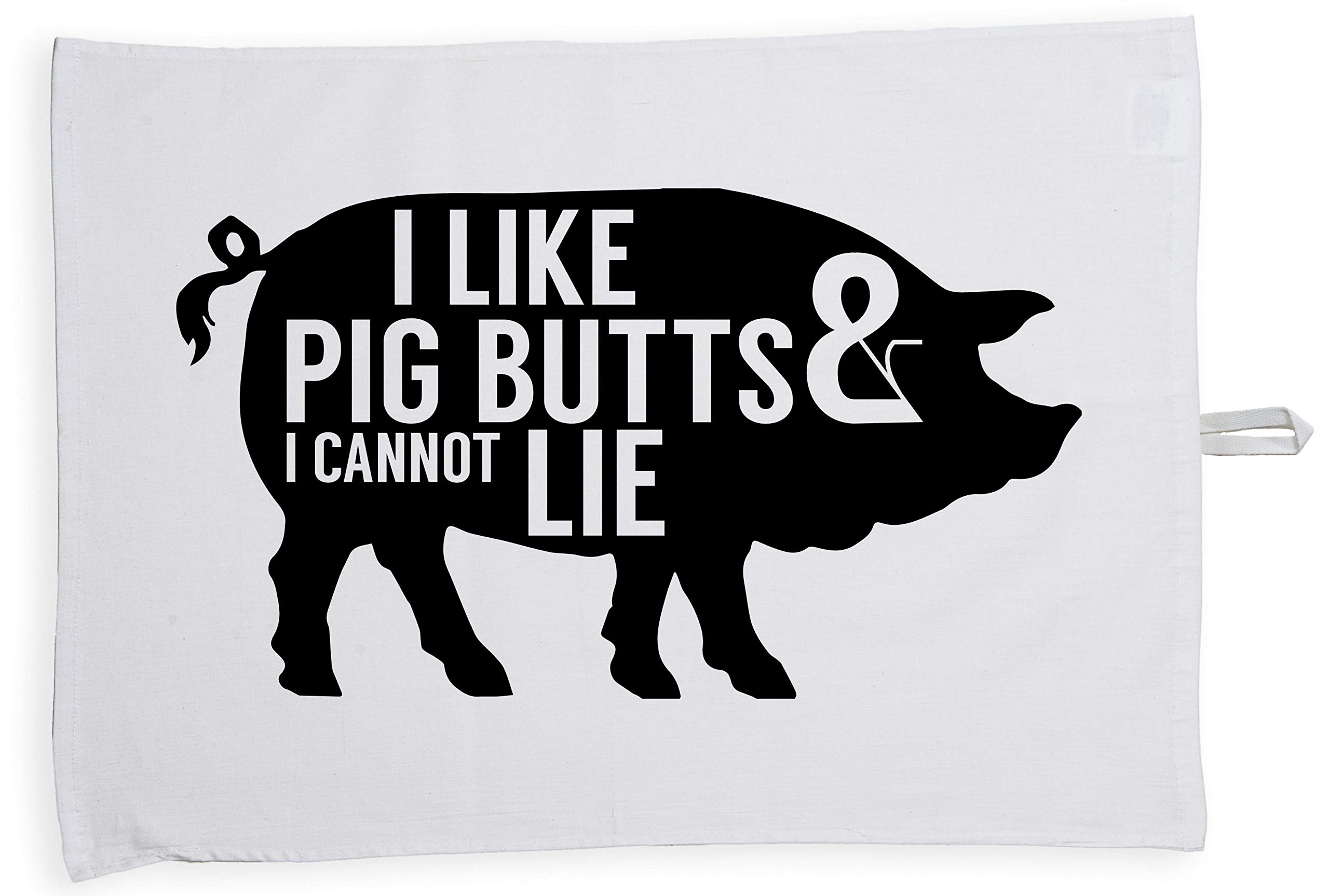 Hippowarehouse I like pig butts and I cannot lie Tea Towel Eco Printed Dish Cloth Kitchen accessory 50cmx70cm 100% Cotton