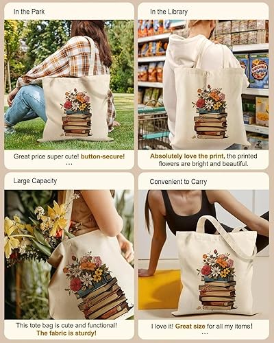 Miniatura 5 de Bolsa de lona con asas de cremallera para mujer, dama de honor, cumpleaños, boda, madre, dama, compras, bolsas de regalo