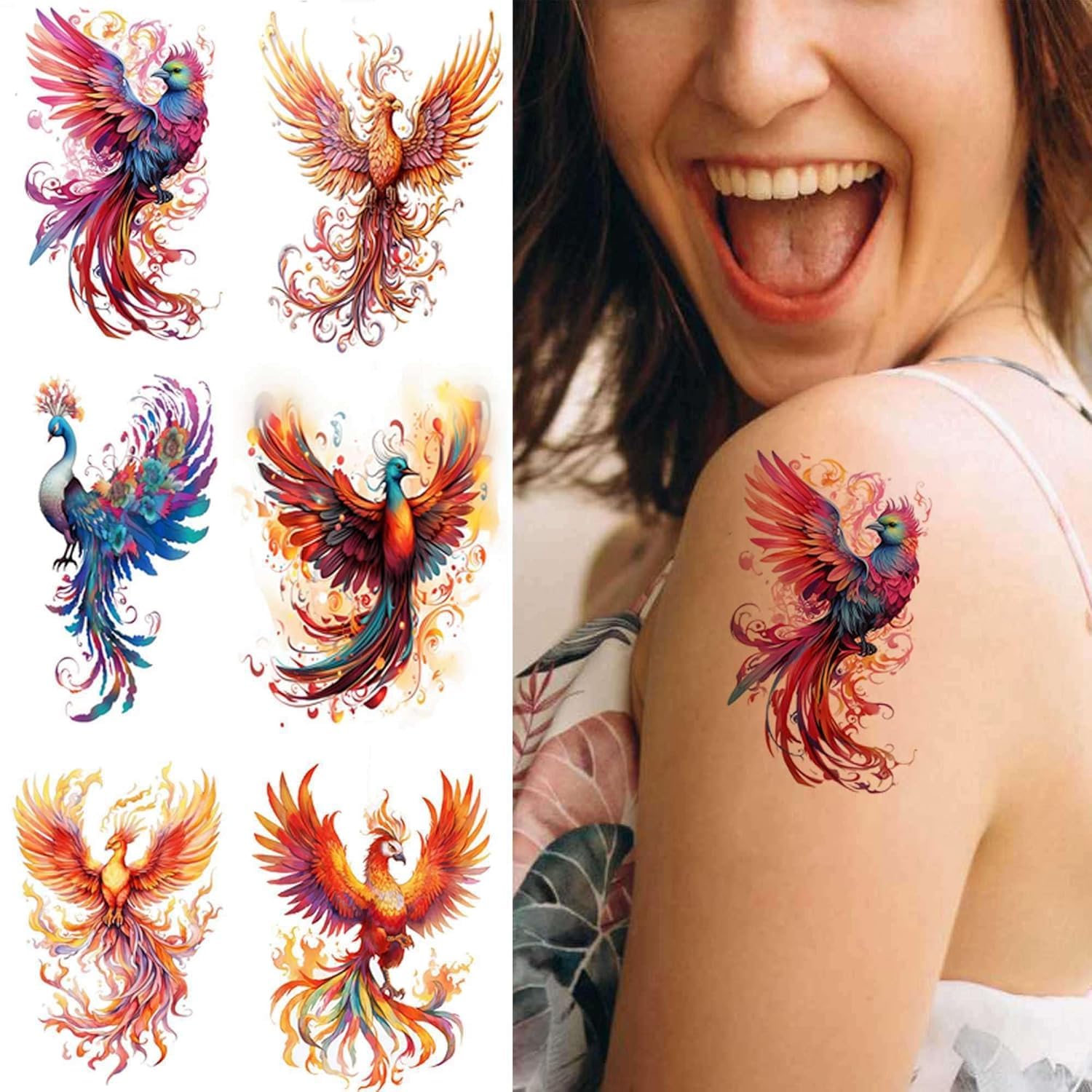 Amazon.com : Dopetattoo 6 Sheets Temporary Fake Tattoos for Men