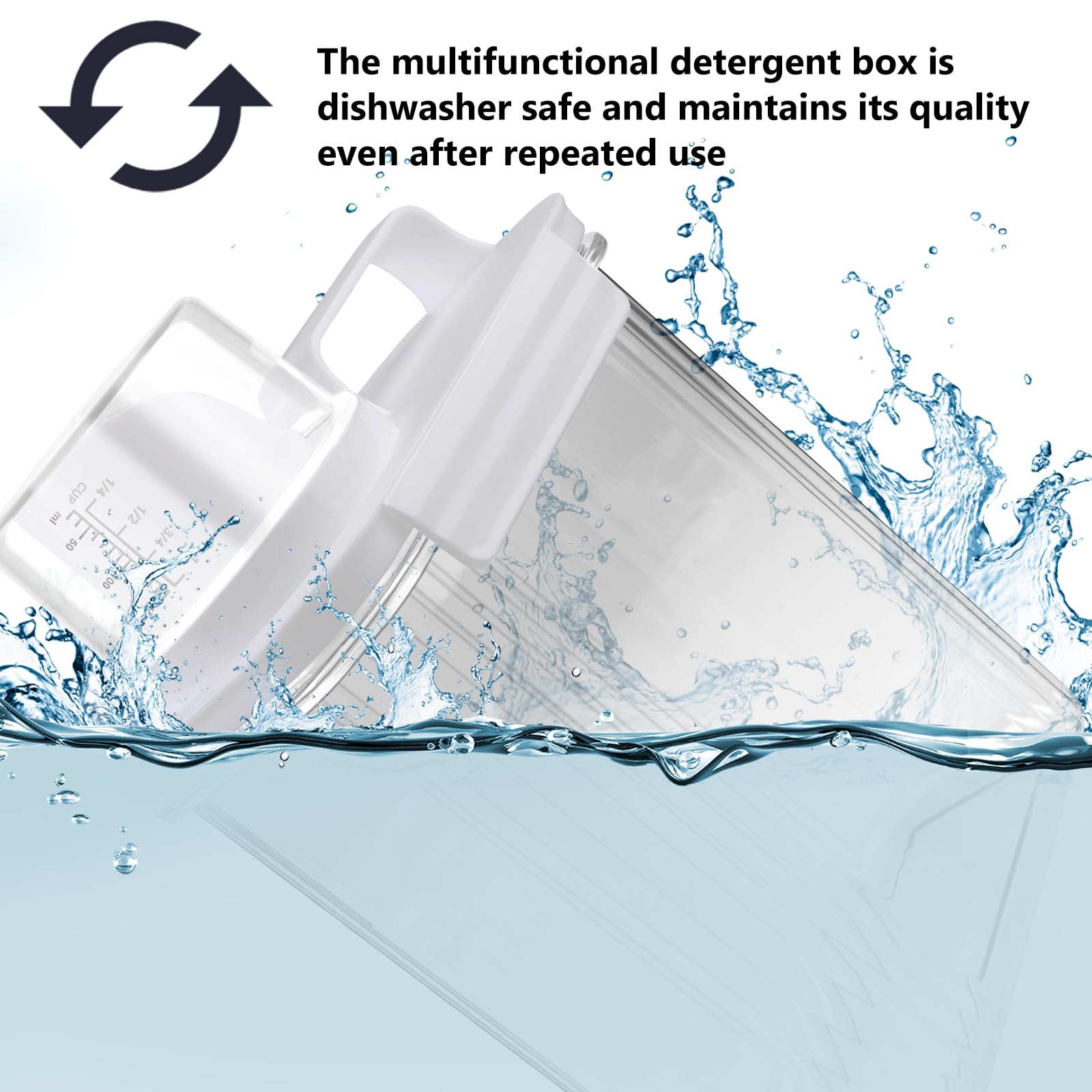 Dispenser Detersivo per Bucato: 2Pezzi 2L Dispenser per Detersivo Ermetico con Misurino, Dispense r Multiuso in Polvere, Dispense r Detersi vo Lavatrice, Riutilizzabili Contenitore per Liquidi