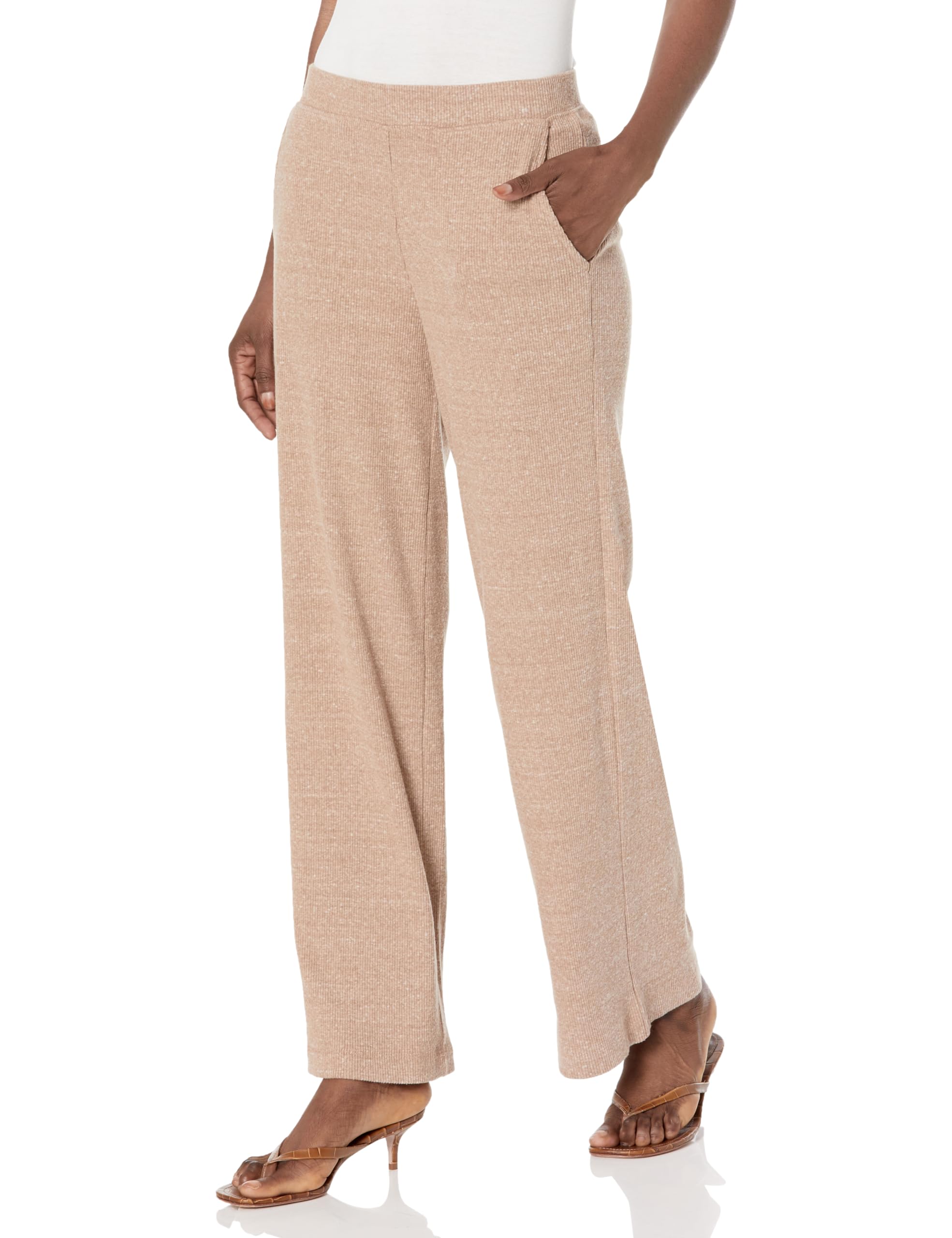 Velvet by Graham Spencer Womens Kacie 2x1 Brushed Rib Pants