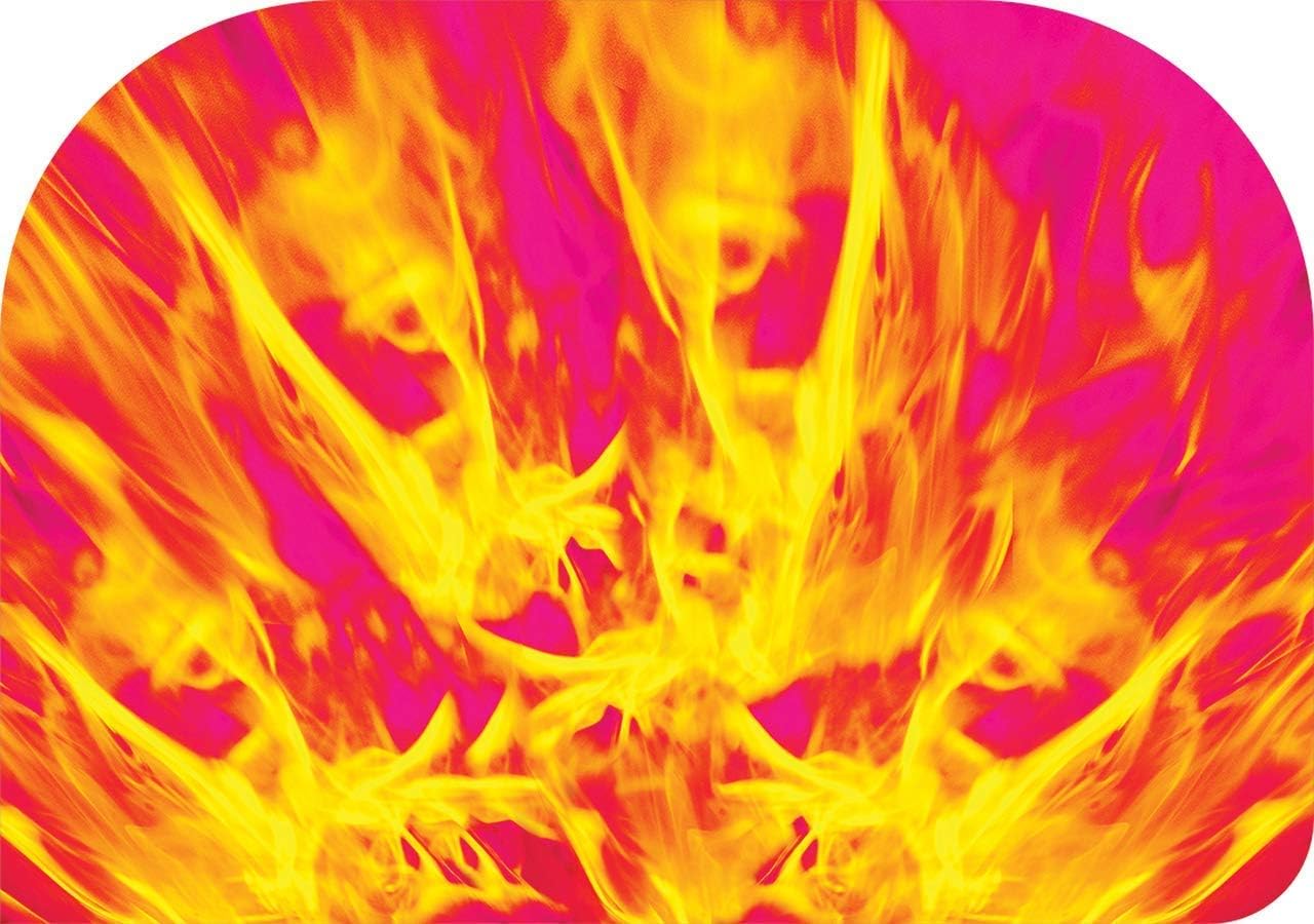 Multiplied Flame (PINK BG) Silk Printed Wing Worship Flags - (Single - 1 flag)