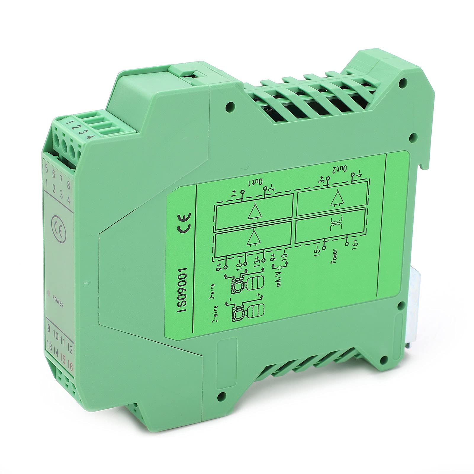 Splitter di Segnale 4-20Ma,Ozgkee Splitter di Segnale 4-20Ma DC Isolatore di Segnale Trasmettitore di Corrente Protezione del Circuito 1 Ingresso 2 Uscita 05V a 420Ma Condizionatore di Segnale Analogi
