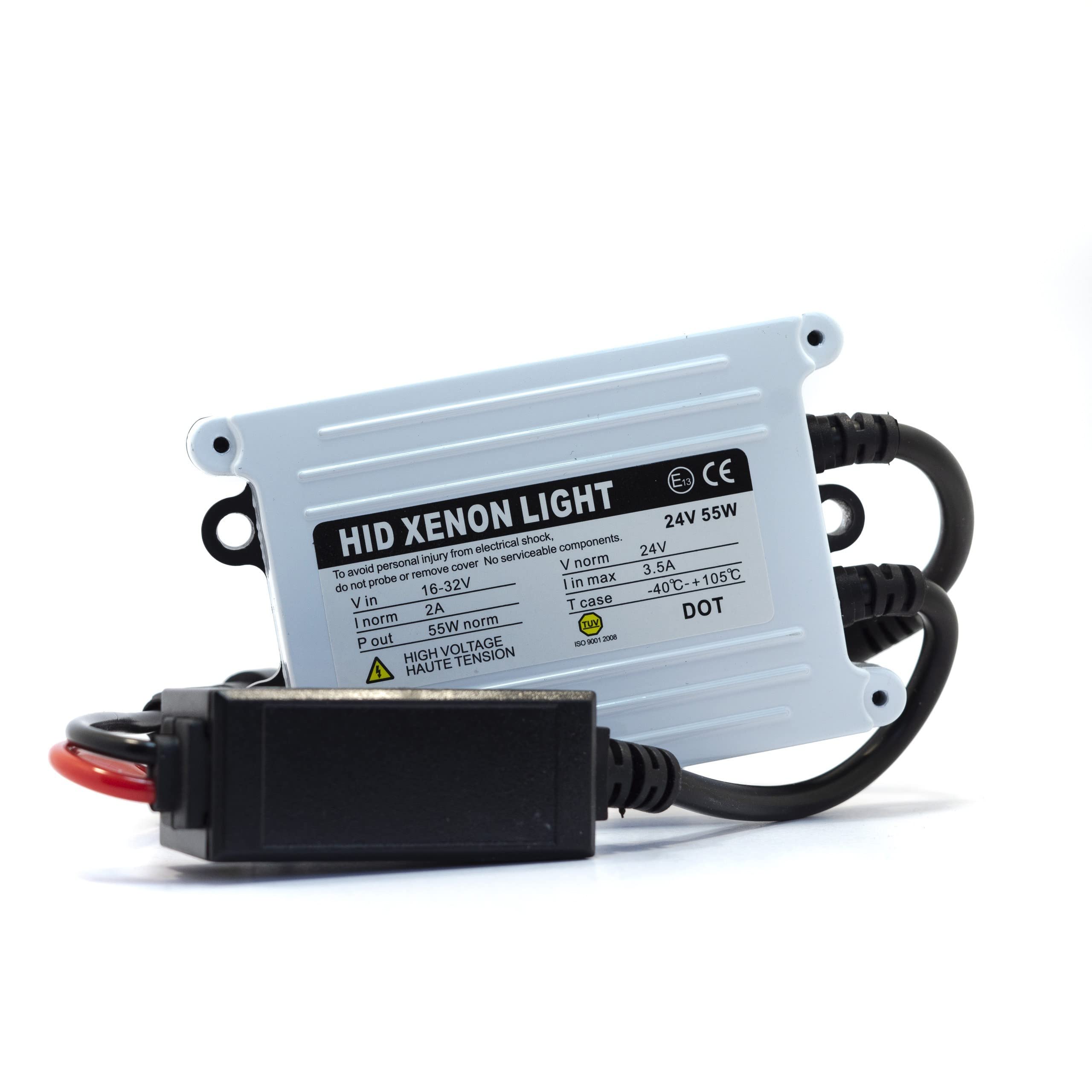 EinParts H7 55W Xenon Set HID 6000K Canbus, Komplettset 2x SLIM Wandler 24V 55W 2x H7M Gluer
