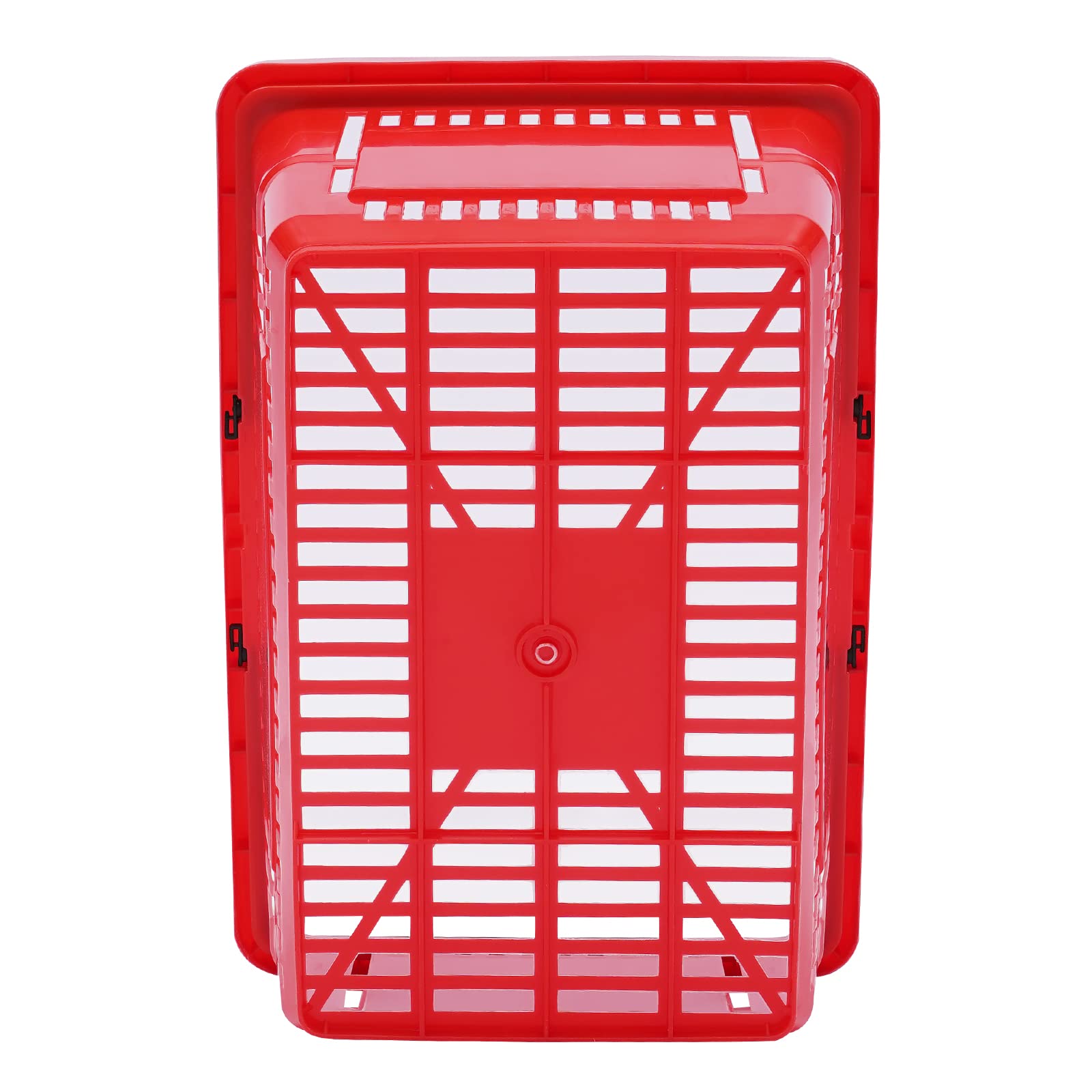 12 Stück 18L Rot Einkaufskörbe für Supermärkten | 43×30×23cm Plastikkorb Lagerkorb Tragkorb PP Tragkraft 10KG für Transportieren und Aufbewahren von Kleinartikeln