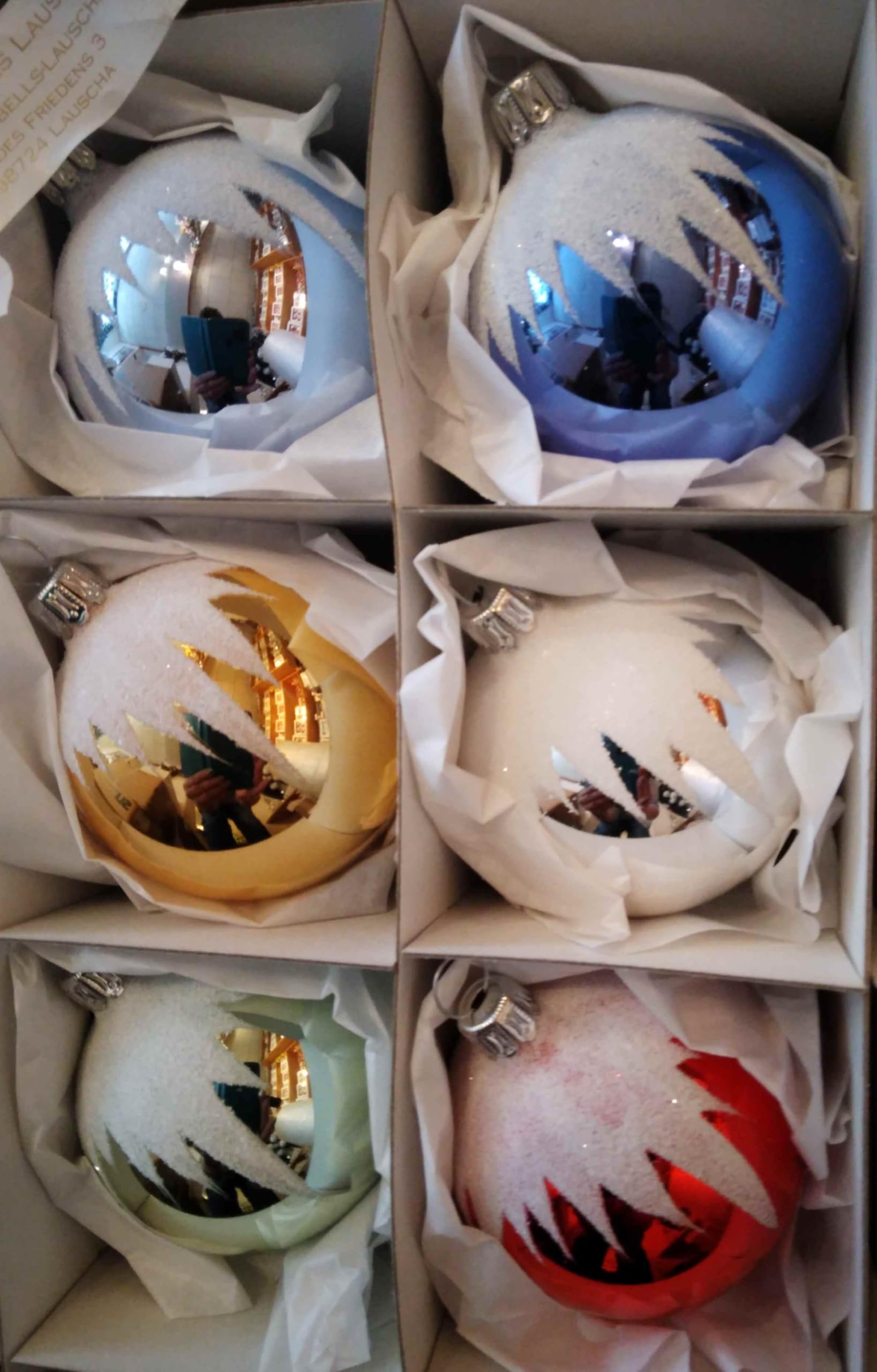 Weihnachtsbaumkugel-Set 6er bunt gemischt 6cm Kugeln