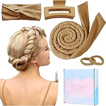 New Curler Curls Without Heat, Heatless Curls Band Velvet Overnight with Hairpin Non-Slip DIY Hair Curler No Hea Set Hair Band Wave Formers for Medium Long Hair