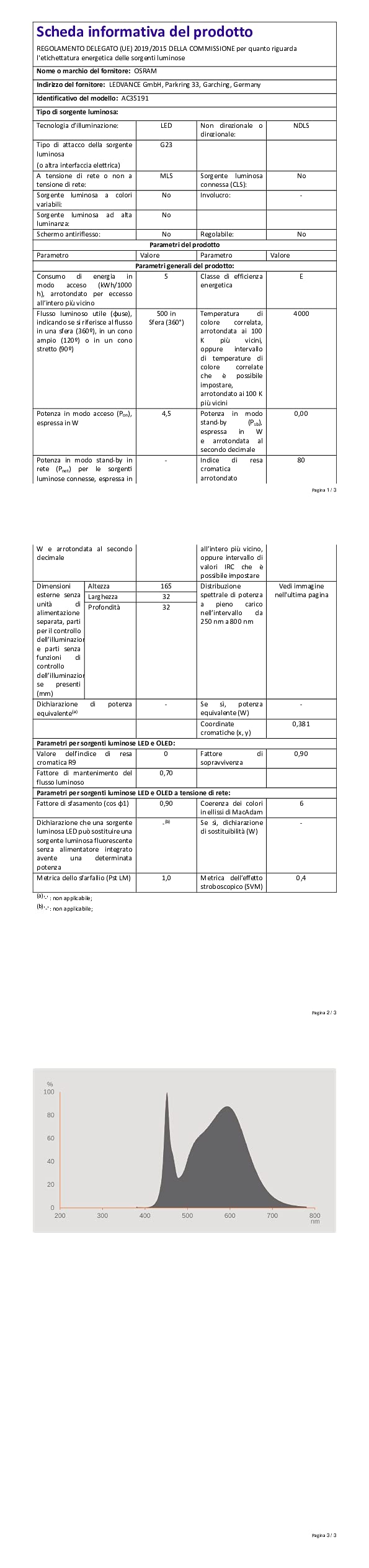 OSRAM Lampada DULUX S11 LED Per Base G23, 6 Watt, 700 Lumen - Foto 5