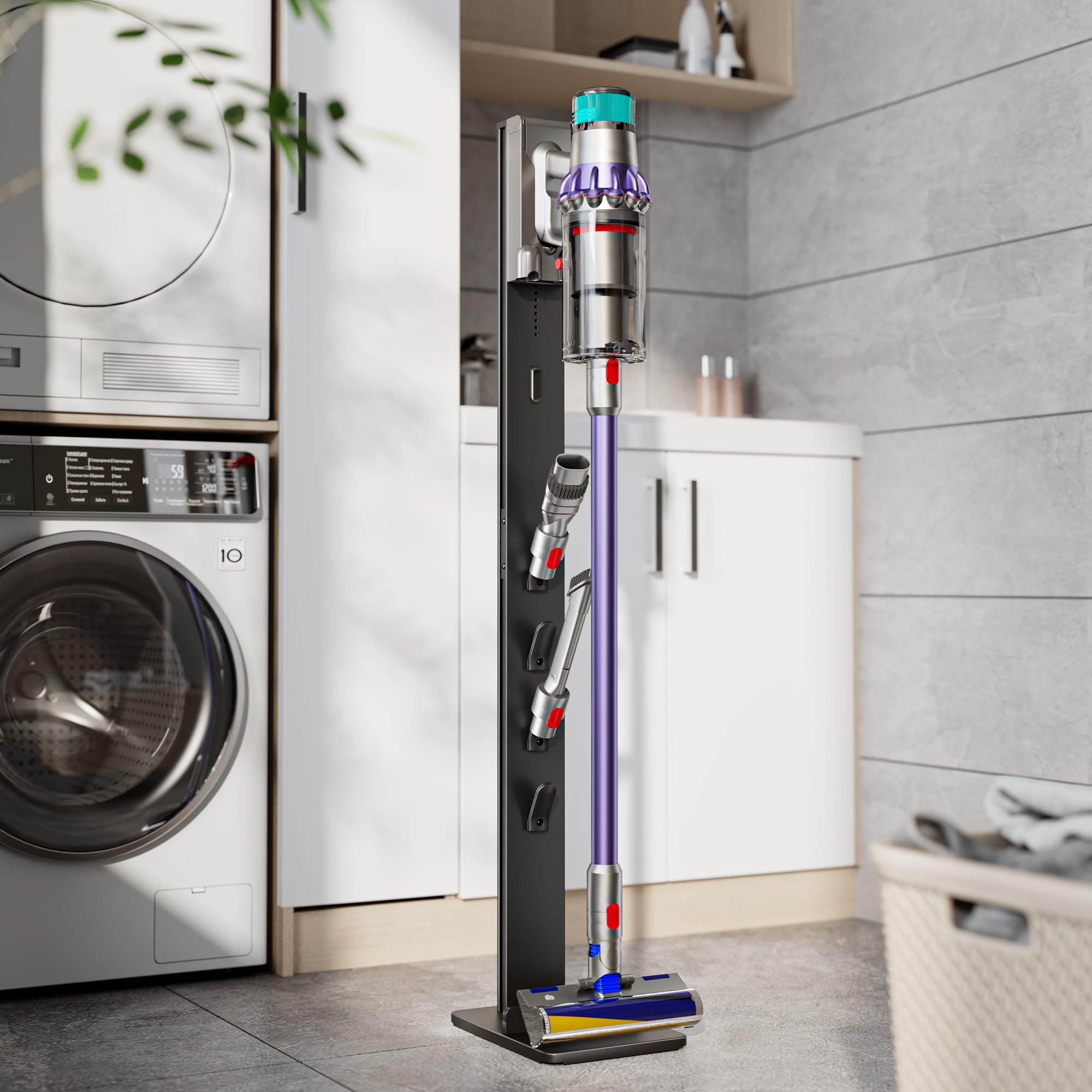 PEGZONE Staubsauger Ständer für Dyson Gen5 V15 V12 V11 V10 V8 V7, Schwarz