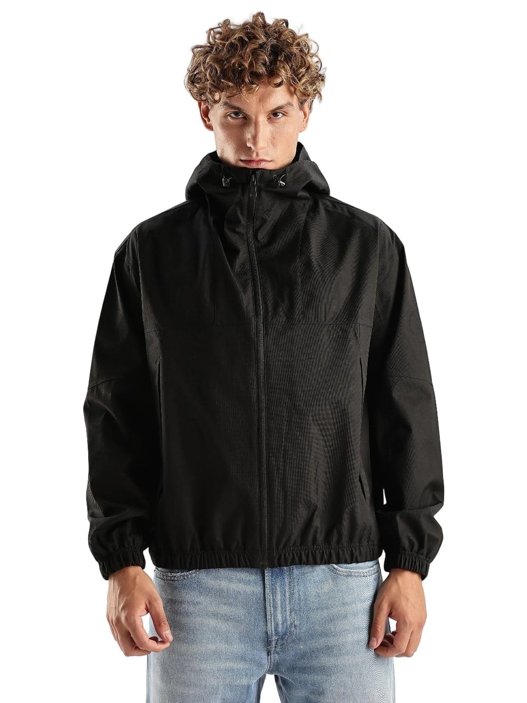 calvin klein jeans Solid regular fit polyester jacket-picture-40