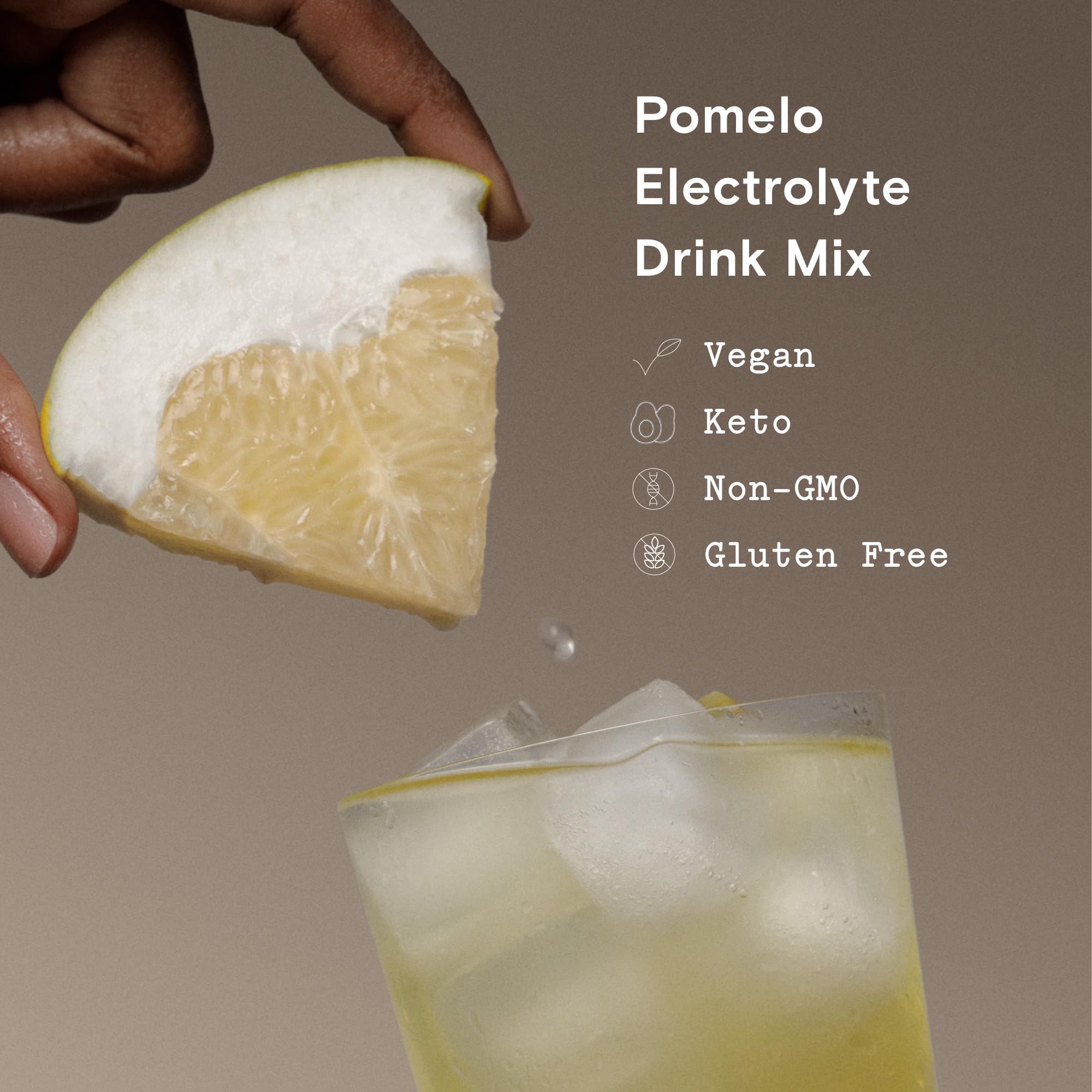 Moon Juice Mini Dew Grapefruit Electrolyte Powder | Electrolyte Drink Mix + Trace Minerals Supplement for Hydration + Brain Function | Vegan, Keto (Pomelo (30 Servings))