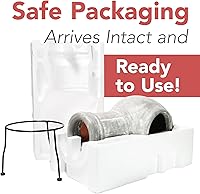 Vista 4 de Wiosi Chiminea Pequeña Chimenea Exterior Gris – Chimineas de Arcilla con Tapas de Lluvia para Chimenea y Soportes de Metal Sólido – Mini Chimenea