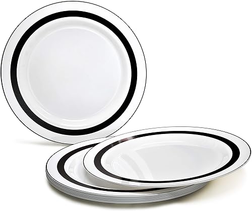 Miniatura 2 de "Occasions" - Paquete de 120 platos, (60 invitados), juego de platos de plástico desechables de alta calidad para bodas, fiestas, cena de 60 x 10.5