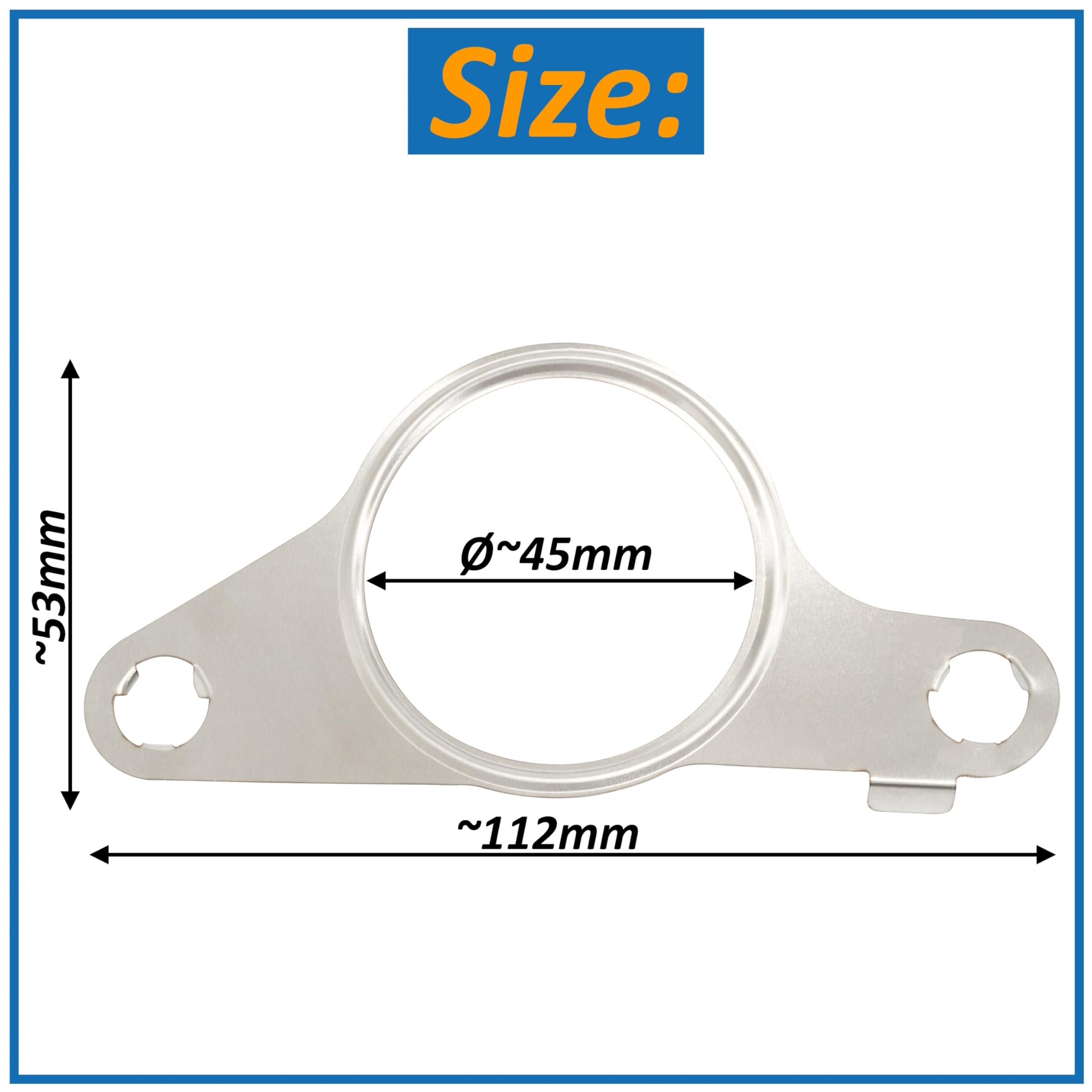AERZETIX | Joint d'étanchéité Ø45 mm pour vanne EGR | côté de montage: refroidisseur | compatible avec numéro OEM 242604881R, 95518011, 1471900Q0T, 6000616790, 4423193