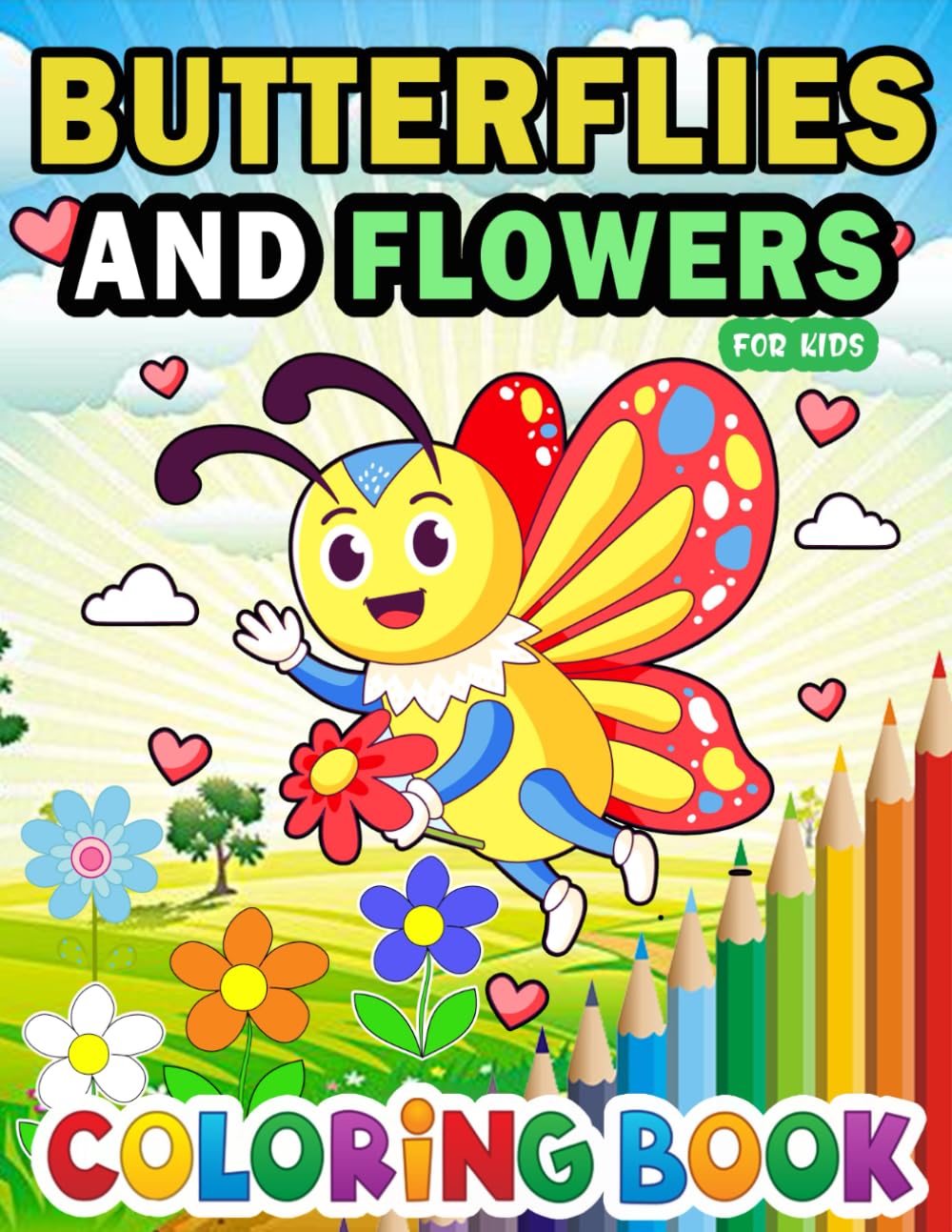 Butterflies and Flowers Coloring Book for Kids: Simple and Adorable Illustrations Featuring a Variety of Exquisite Easy Designs for Creative Boys & ... 8.5x11 in) (Let's Explore Nature's Palette)