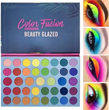 39 Pop Colors Matte Shimmer Eye Shadow Palette Highlights Colored Colorful Long Lasting Waterproof Makeup Palette Cosmetics Metallic Color Natural Blend Makeup Eyeshadow Powder