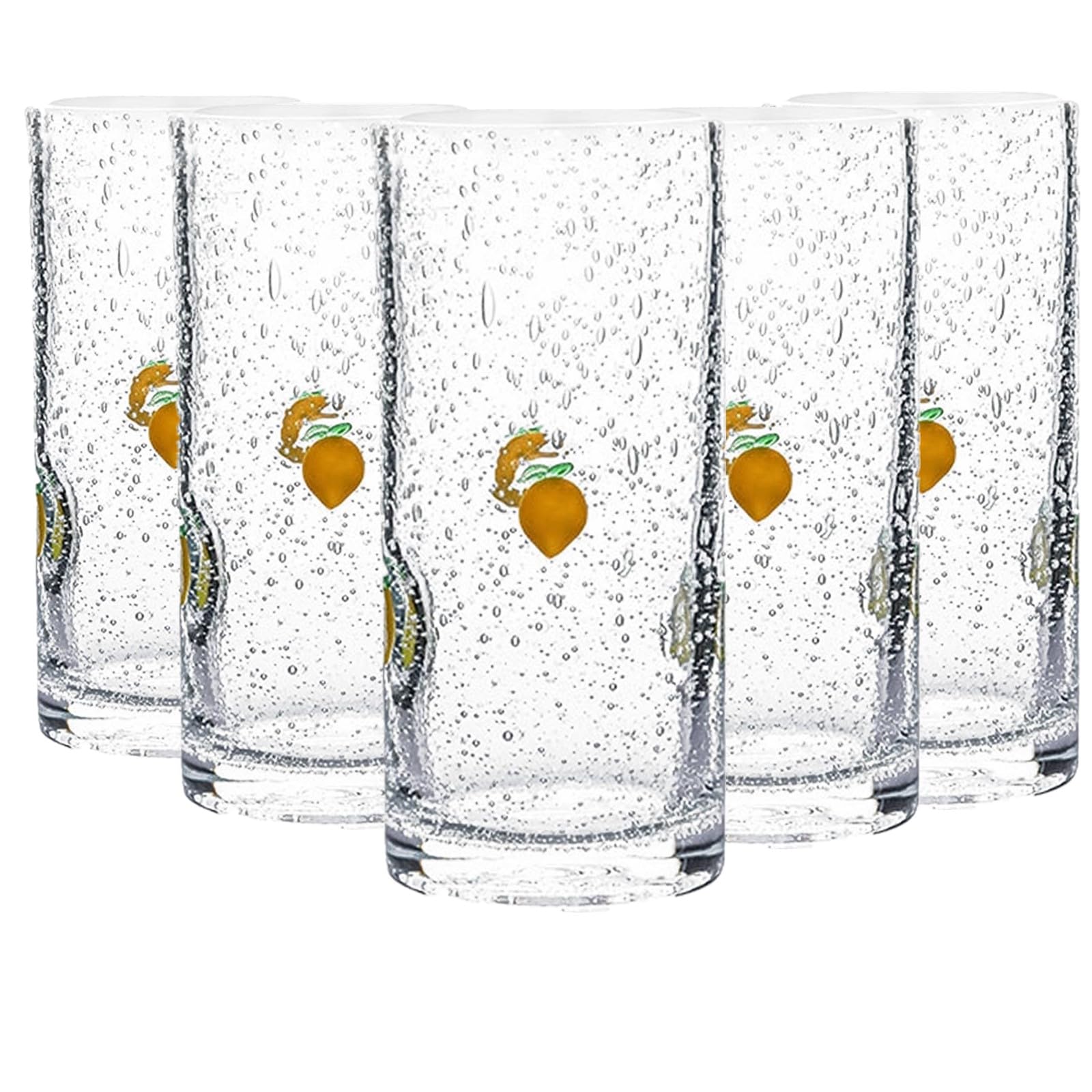 Generisch Wassergläser Trinkgläser | Set von 5 | 470 ML | Gläserset | Saftgläser Trinkglas Glas Gläser Perfekt für zu Hause Restaurants und Partys | Spülmaschinenfest (5- Stück)