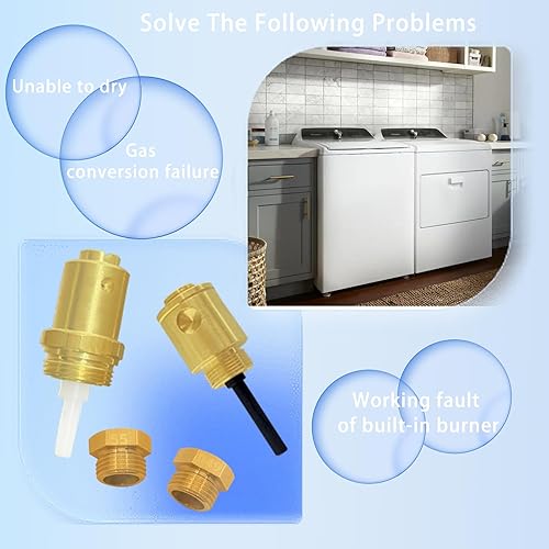 Miniatura 6 de Kit de conversión de propano líquido para secadora de gas W11581317, compatible con Maytag de 27 pulgadas, secadores de gas Whirlpool, etc. Garantía