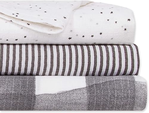 Miniatura 2 de Burts Bees Baby - Mantas de algodón de muselina para bebé paquete de 3 multiusos ligeras y transpirables 100 algodón orgánico