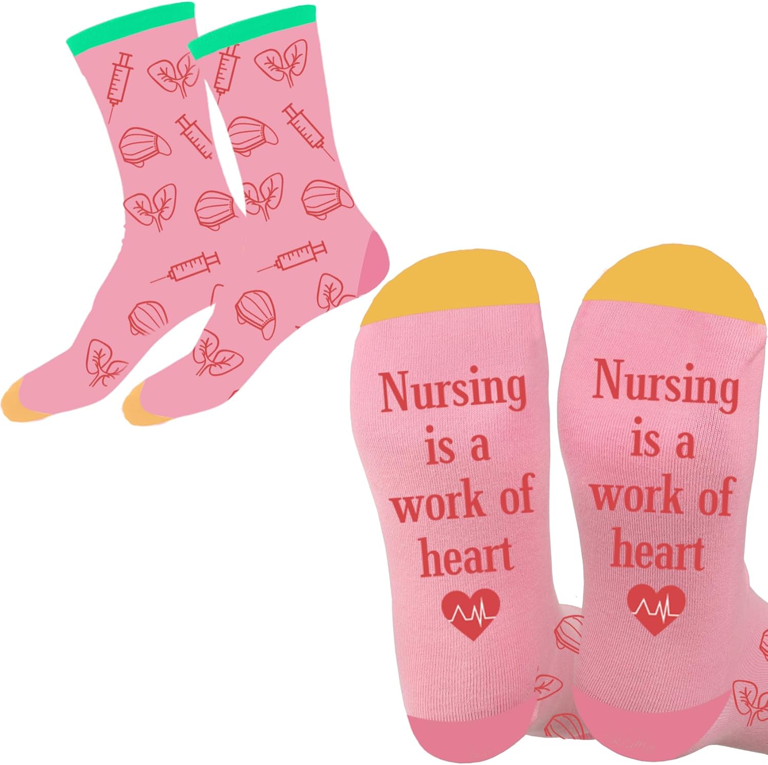 Nurse Gifts for Women - Nurse Christmas Gift Ideas,Nurses Week Gifts Graduation Presents for Nurses Day Retirement Practitioner Appreciation Gift Valentine Day Presents Womens,Pink Socks