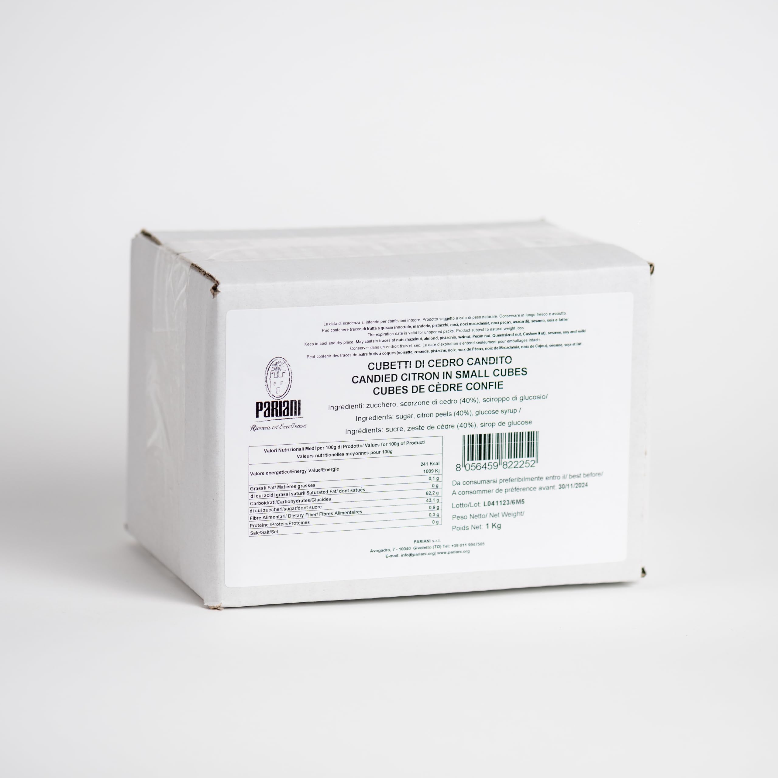 Pariani - Cubetti di Cedro Canditi, 1Kg