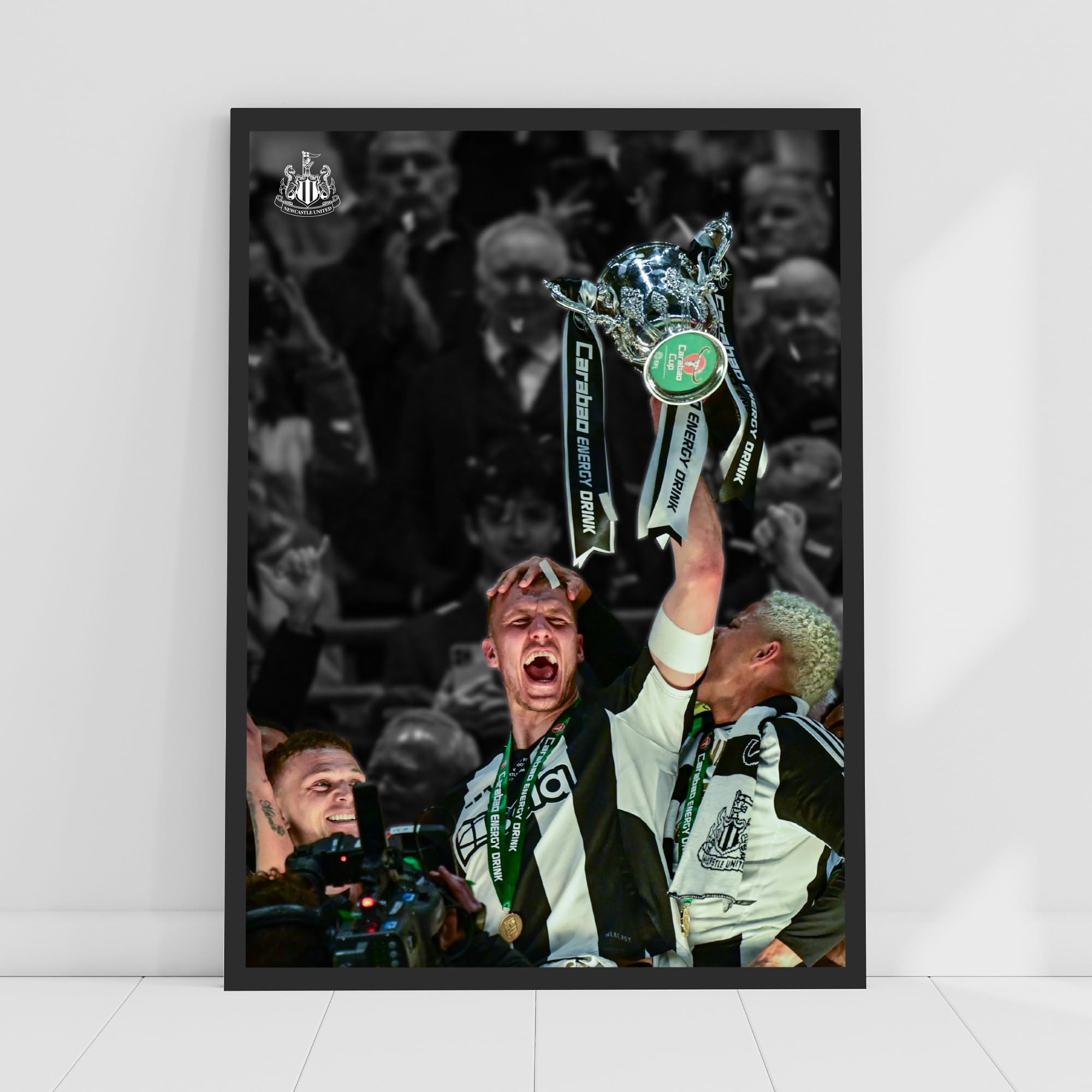 Themed Newcastle United Cup Winners Print - Dan Burn Trophy Lift Portrait Poster (29.7cm x 42cm - A3)