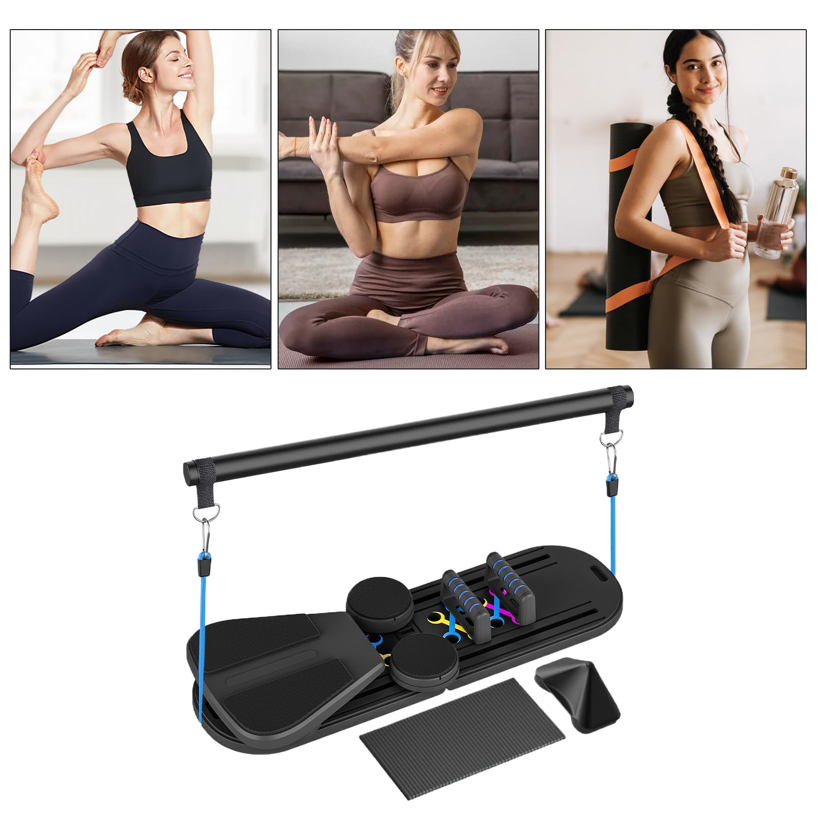 Pilatesbrett für das Training zu Hause, 5-in-1-Trainingsgerät, Bauchtrainingshilfe | für Frauen, Männer, Athleten, Anfänger, Fitness- und Yoga-Enthusiasten, für Usag