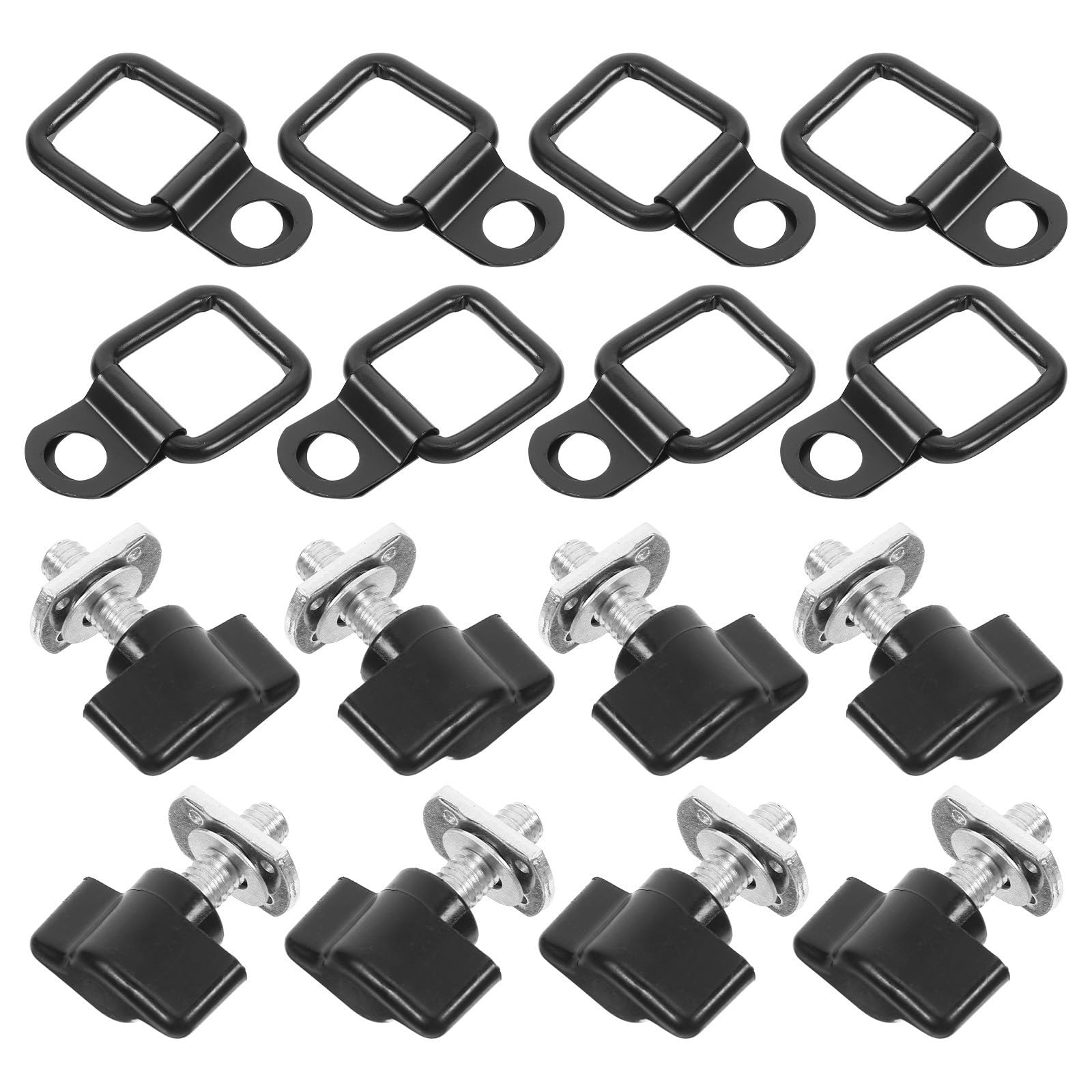 Ganchos para techo de coche negros SHINEOFI, juego de 8 accesorios multiusos para el vehículo