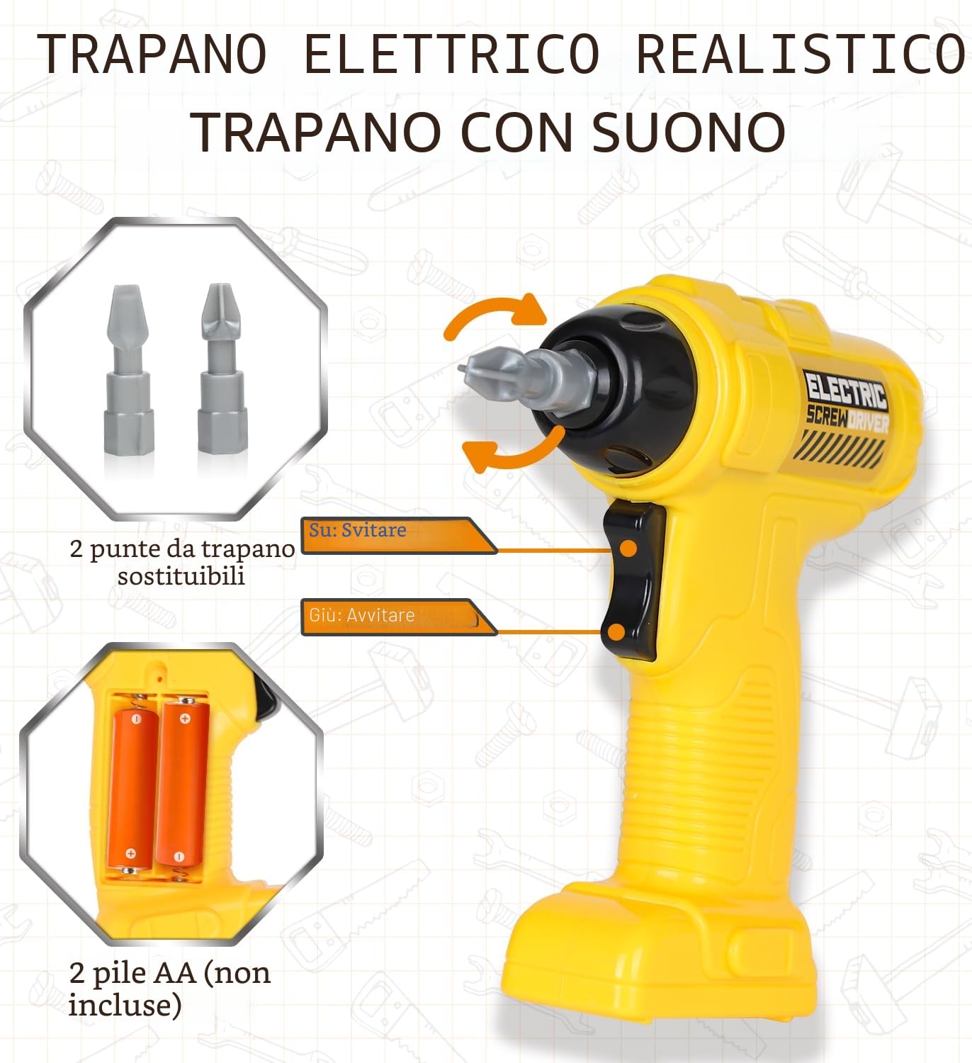Lehoo Castle Banco da Lavoro per Bambini, Set di Attrezzi con Trapano e Veicolo, Cassetta Degli Attrezzi e Banco Degli attrezzi 2in1,Giocattolo per l'apprendimento STEM per Bambini 2 3 Anni