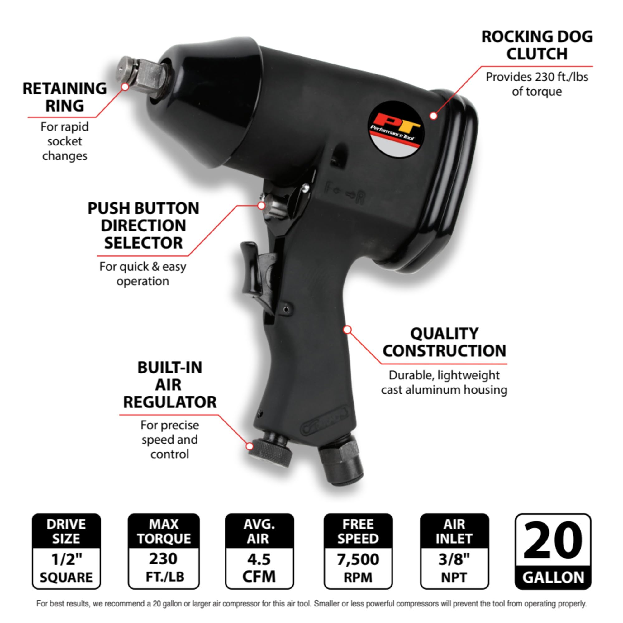 Amazon.com: Performance Tool M558DB 1/2-Inch Drive Impact Wrench
