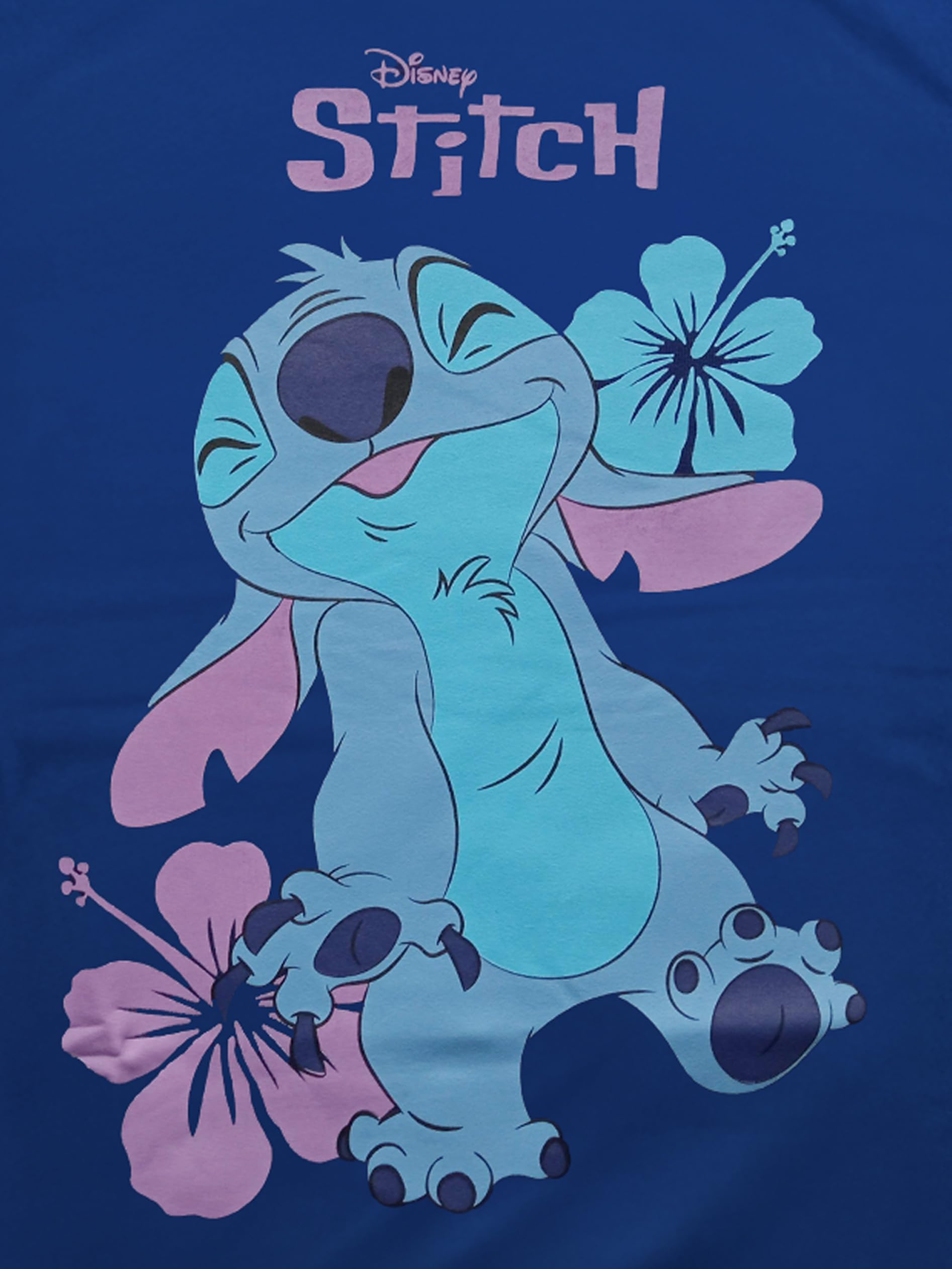 Disney Lilo & Stitch damska sukienka dresowa - oversize bluza z kapturem długa bluza z długim rękawem niebieska