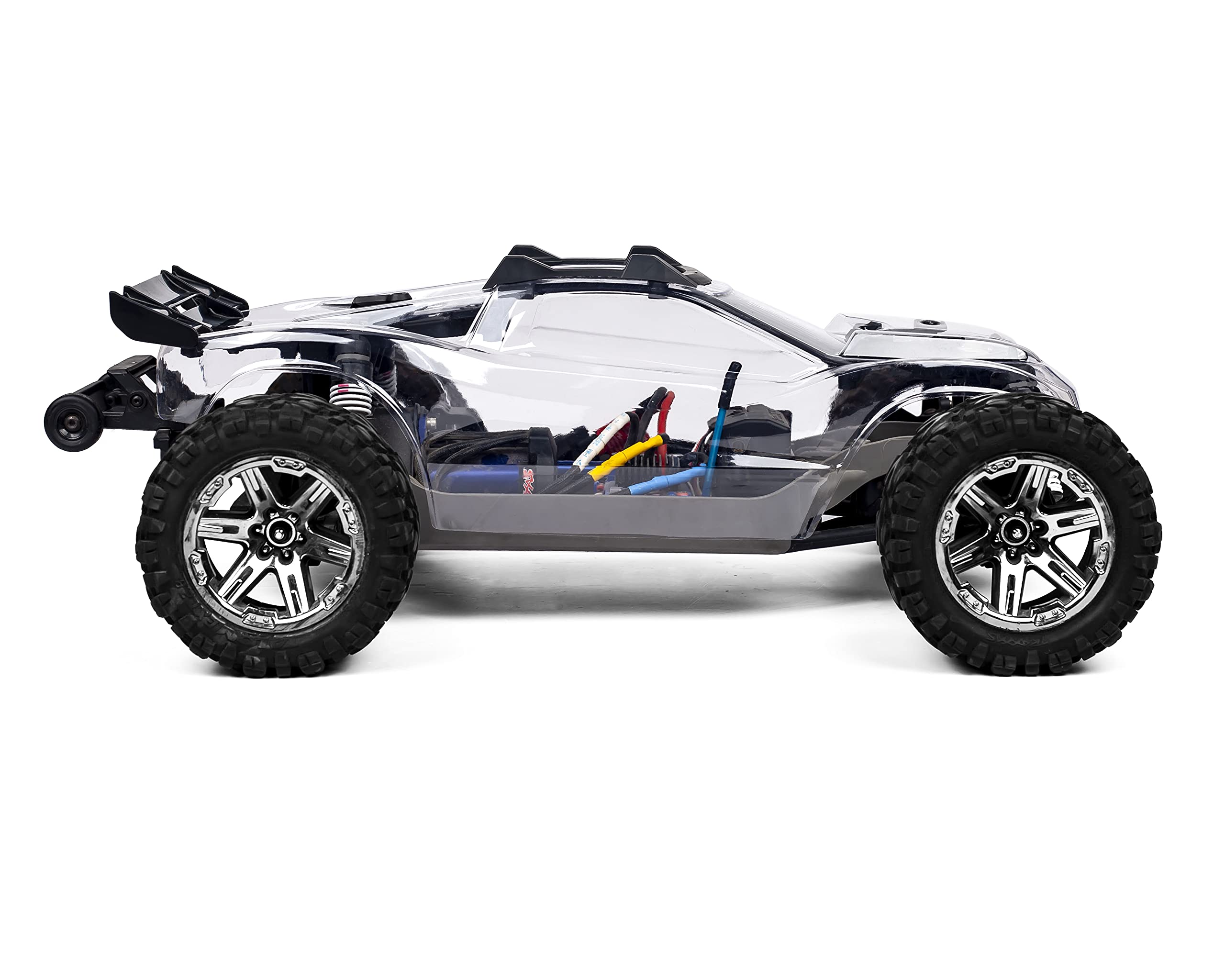 SummitLink Custom RC Body For Traxxas Rustler 4x4 - Hot Pink Over Black Painted Shell With Decals