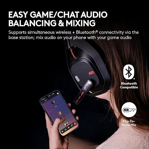Miniatura 4 de Logitech G Astro A50 Auriculares inalámbricos multiplataforma para juegos + estación base para PS5XboxPC conmutador de audio PLAYSYNC, 16bit48kHz
