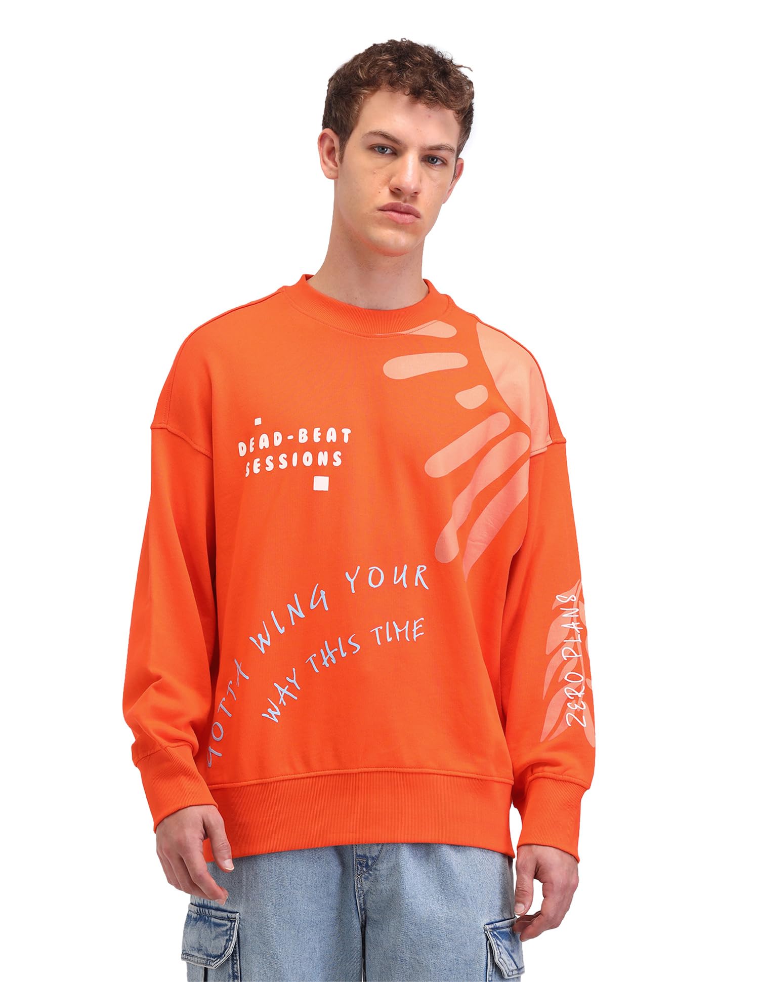 flying machine Men's Oversized Fit Sweatshirt| Printed-picture-52
