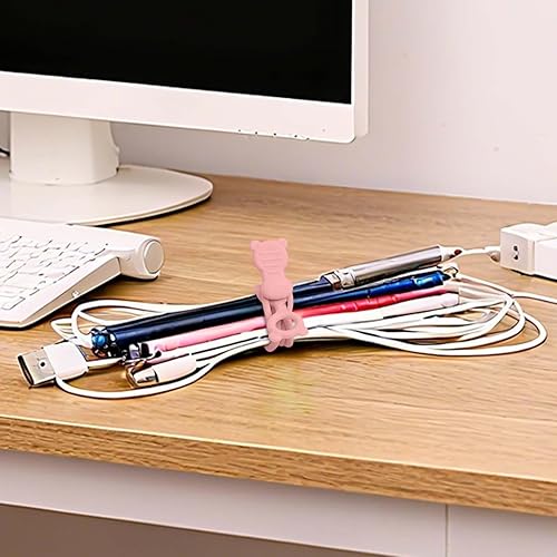 Miniatura 6 de 2025 Upgrade Data Cable Organizer - Desk& Travel Cable Organizer, Multipurpose Silicone Headphone Organizers with Elastic Cord, Reusable Cable Ties