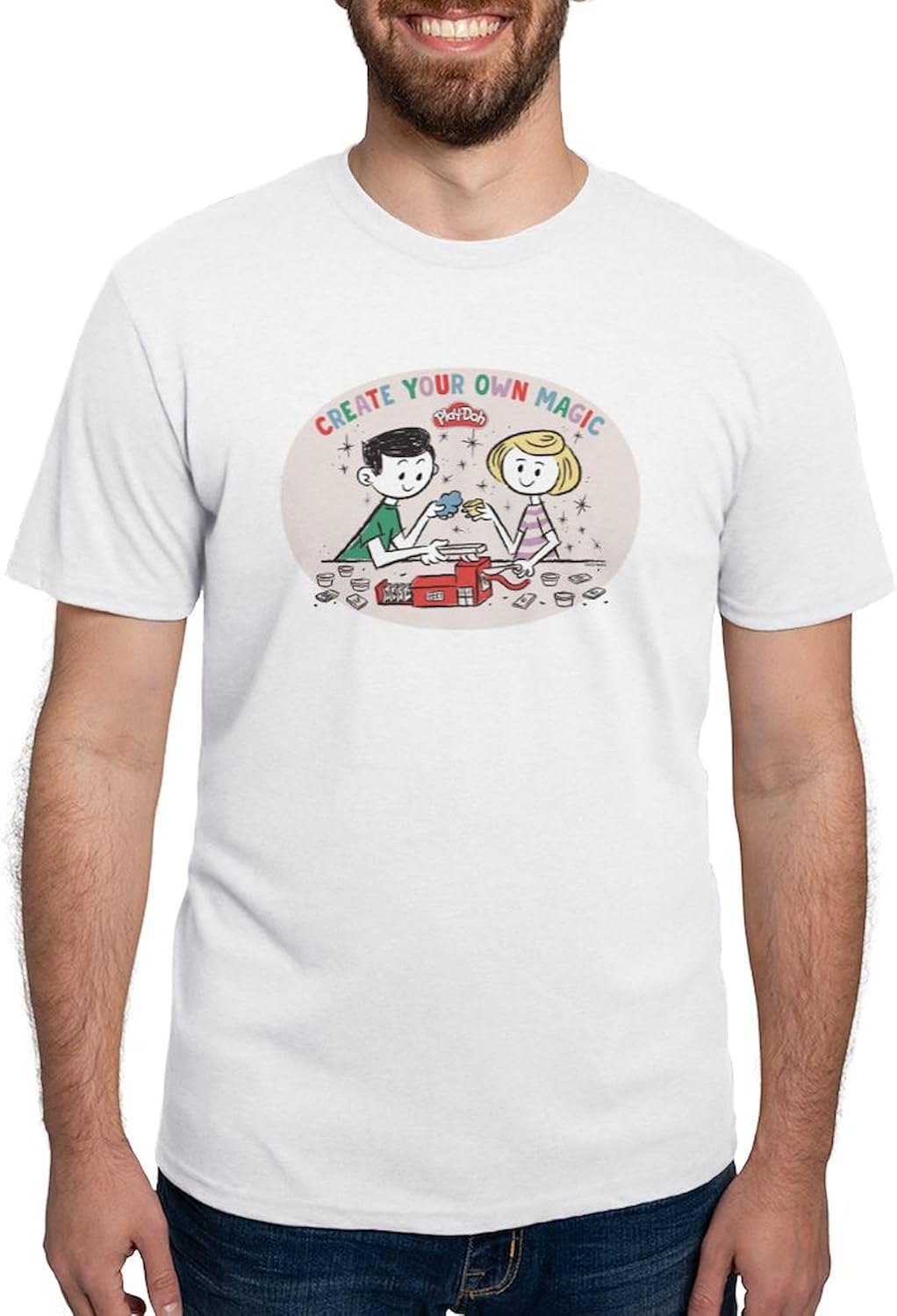 CafePress Play Doh: Fun Factory Men's Deluxe T Shirt Men's Deluxe Tri-Blend T-Shirt