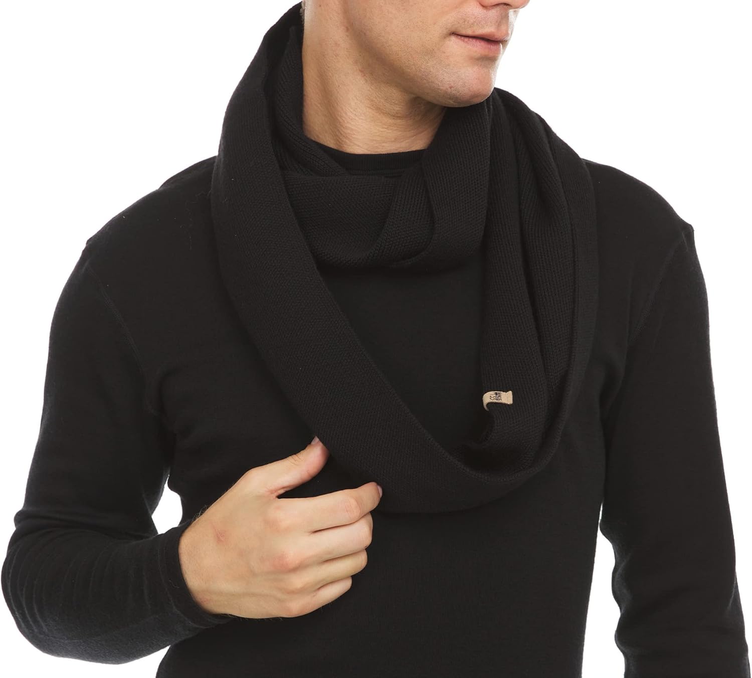 100% Merino Wool Everyday Knit Infinity Scarf - Winter Loop Scarf - Midweight Scarves for Women and Men