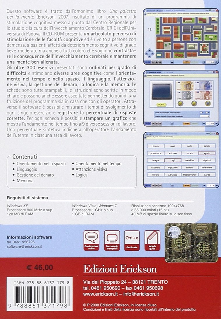 Una palestra per la mente. Attività di stimolazione cognitiva per la terza età. CD-ROM