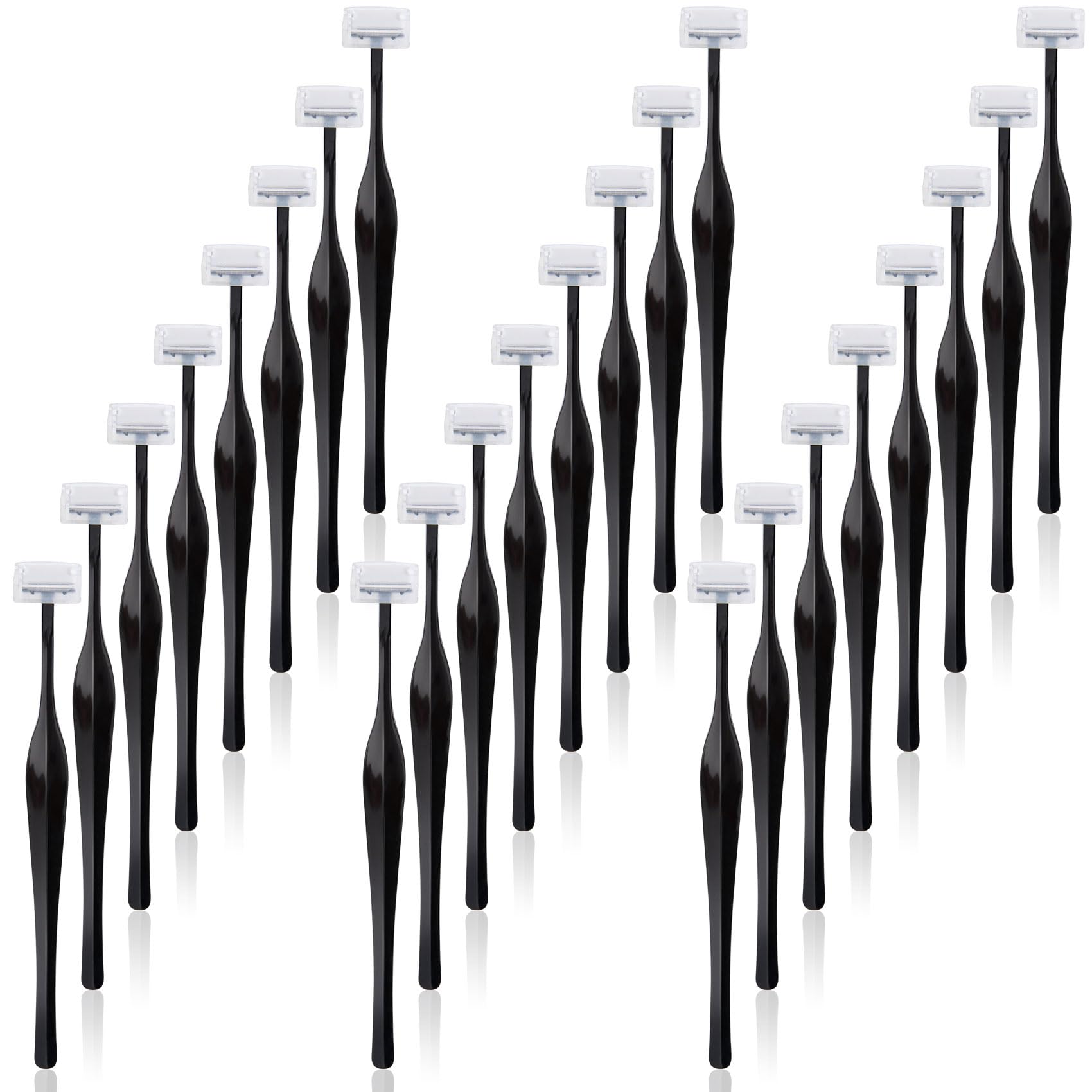 ANCIRS24 Pack Eyebrow Trimmer Razors for Women Makeup, Facial T Shape Shaver Tool for Eye Brow, Stainless Steel Eyebrow Trimming Kit for Girls - Black