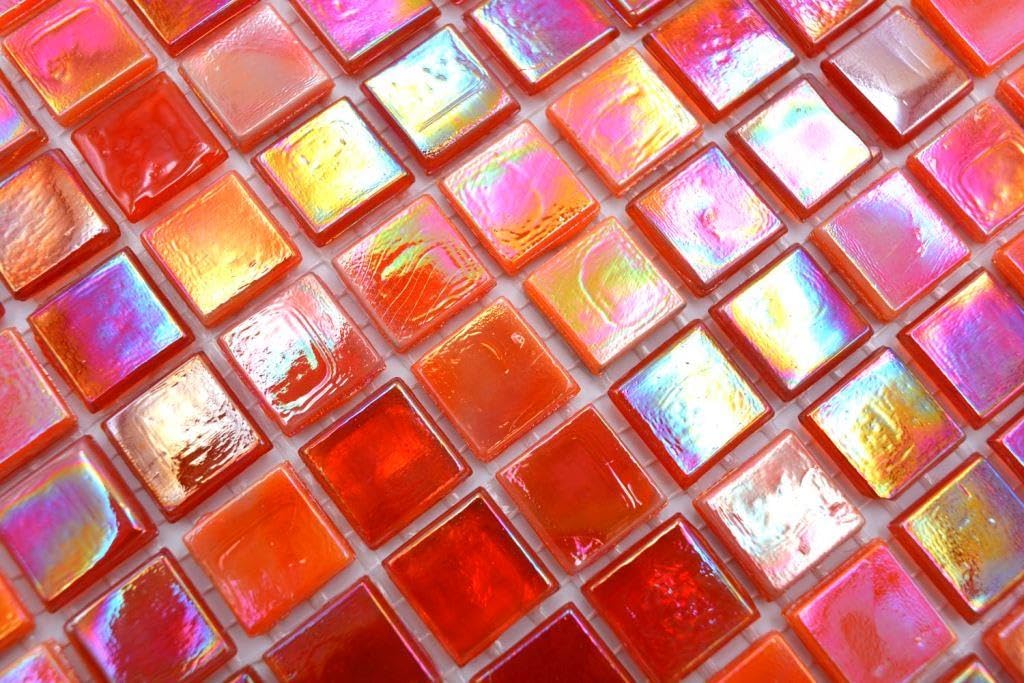 Glasmozaïek Tegels Brockway Hexagon Eco Rood