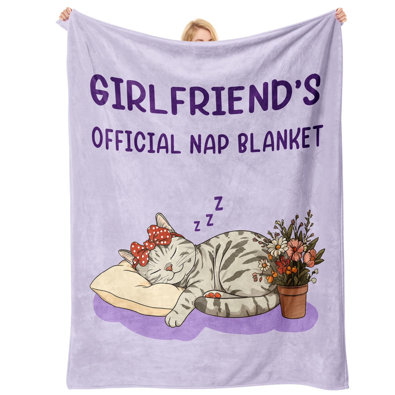 Hakumata Girlfriend Romantic Gifts, Girlfriend Birthday Presents Blanket, Anniversary Cozy Gifts, Romantic Gifts for Girlfriend, I Love You Cozy Gift, Valentine Gift for Girlfriend 60"X 50"