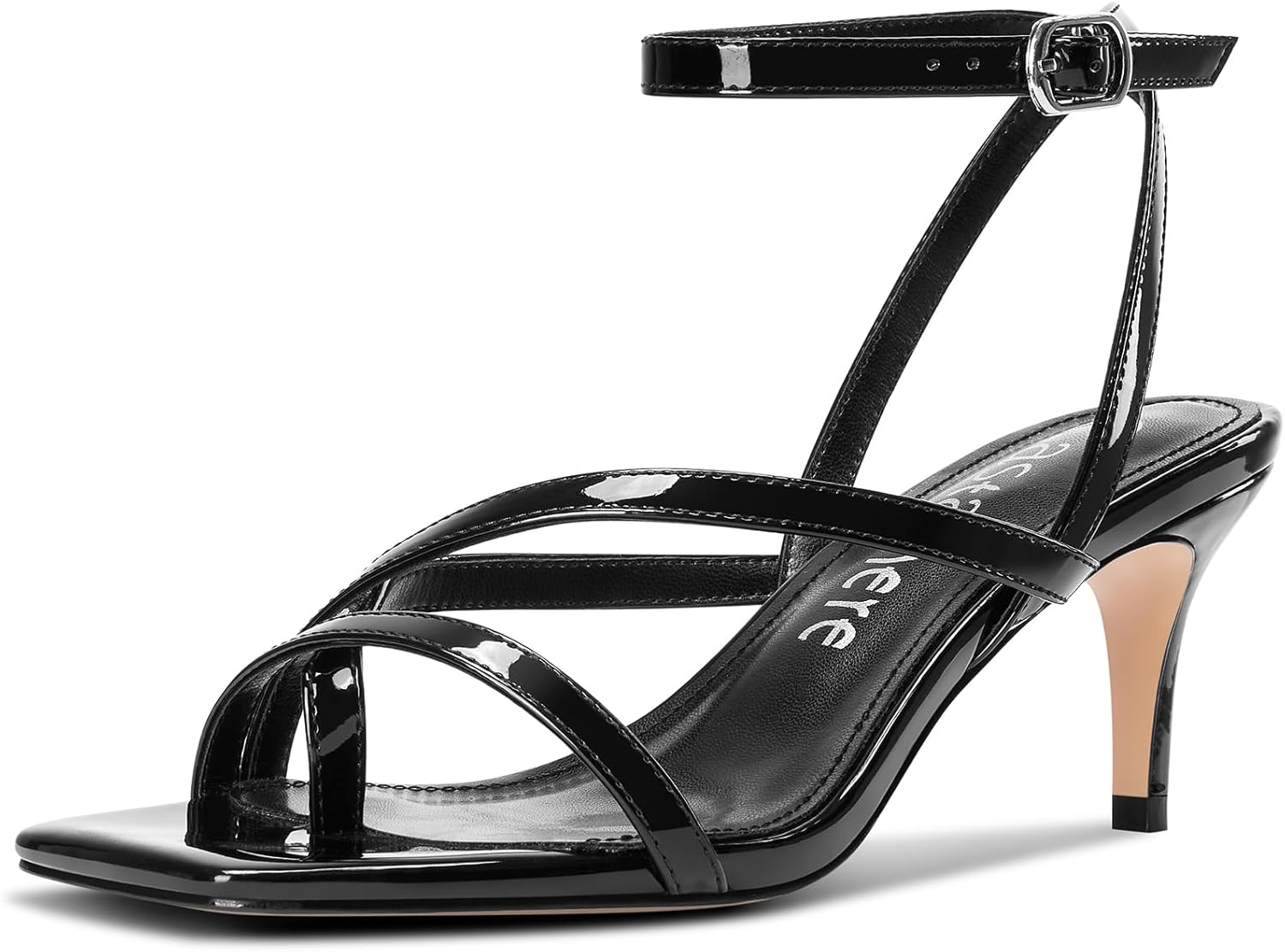 Sandales Femme à Talons Kitten Heel (3.5 Cm) - Bout Rond, Lanières Cheville - Pour été, Mariage, Soirée - Semelle Antidérapante